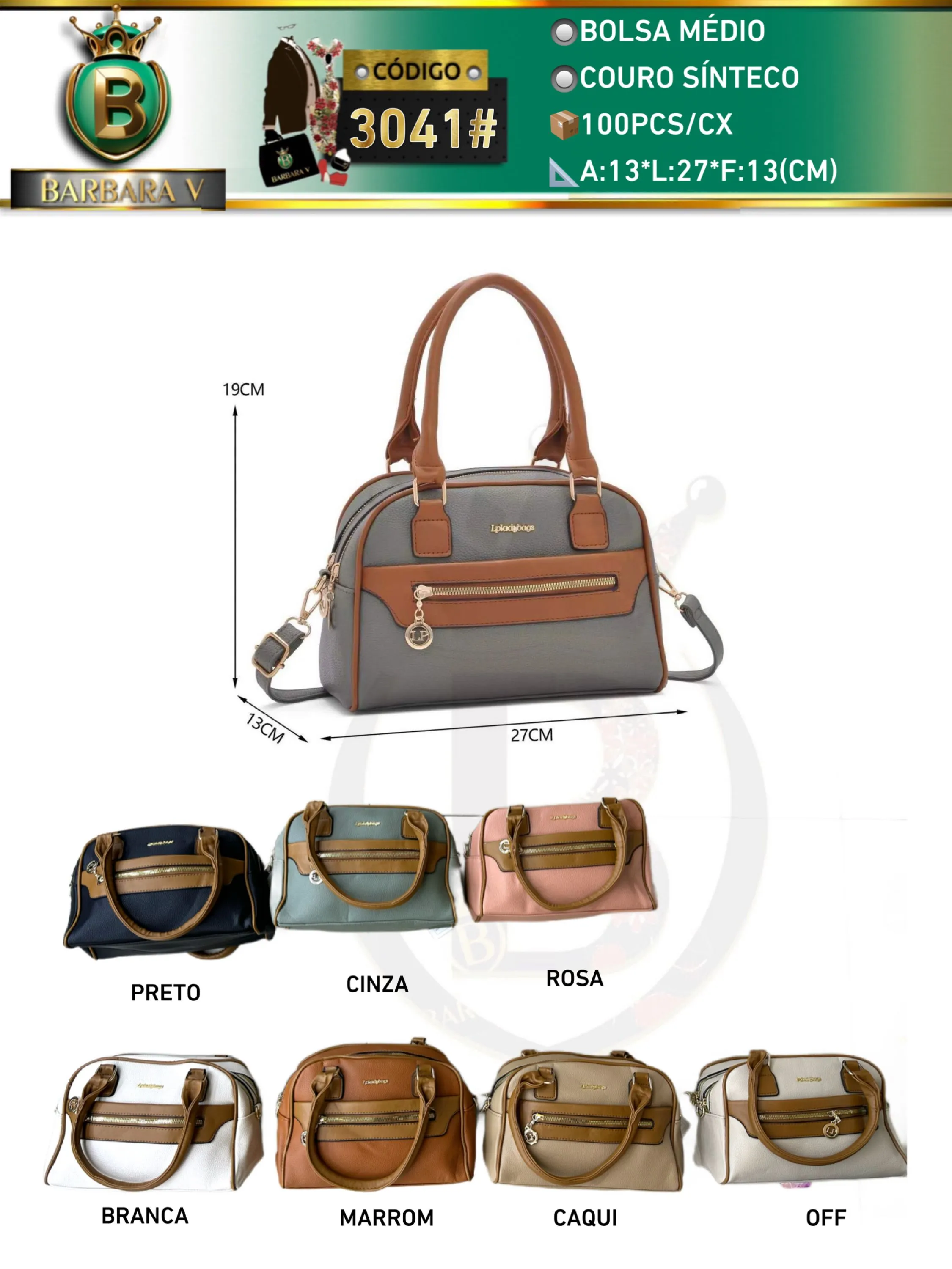 BARBARA V BOLSAS/bolsa médio feminina(3041#)