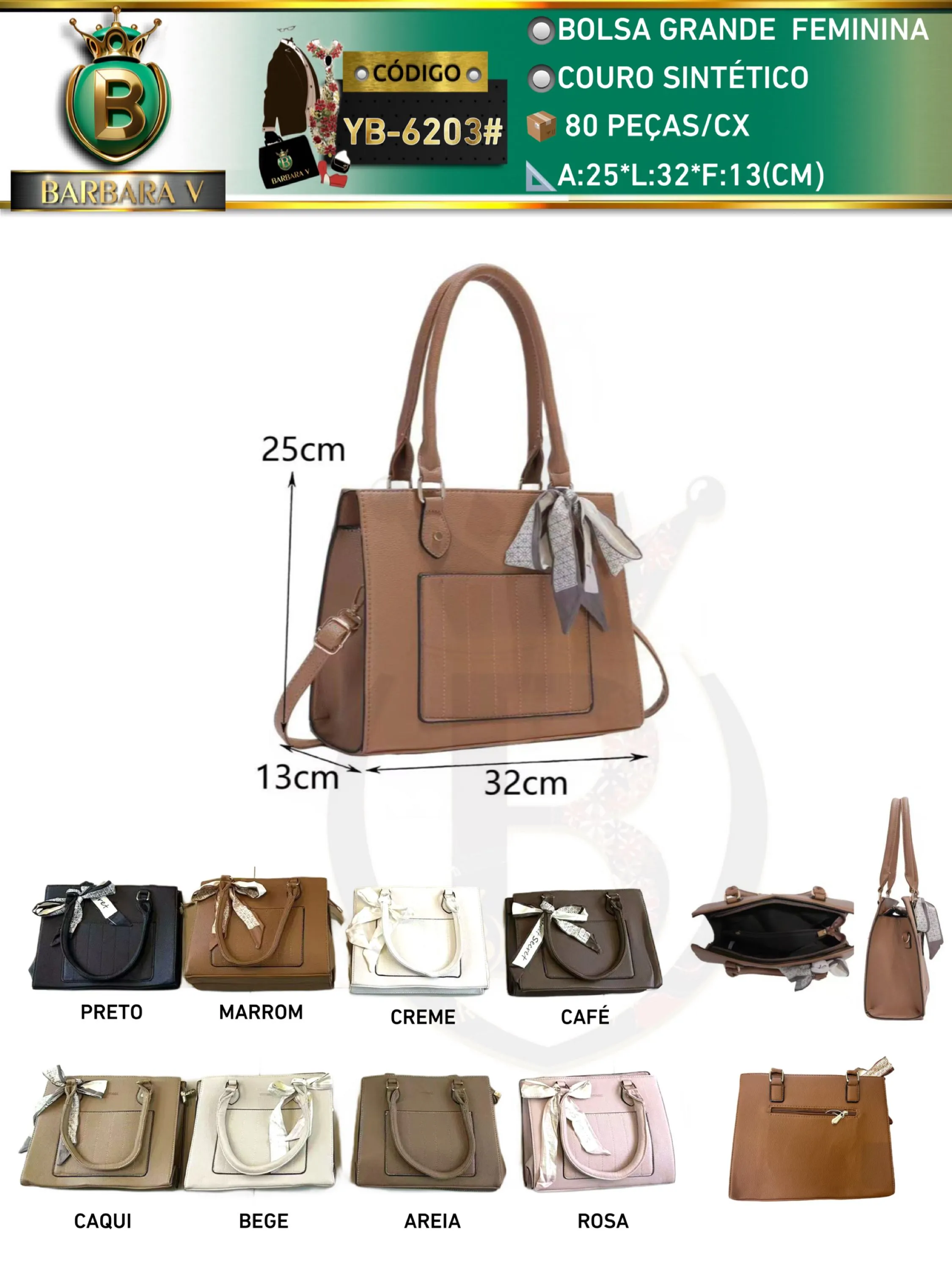 BARBARA V BOLSAS/bolsa grande feminina(YB-6203#)