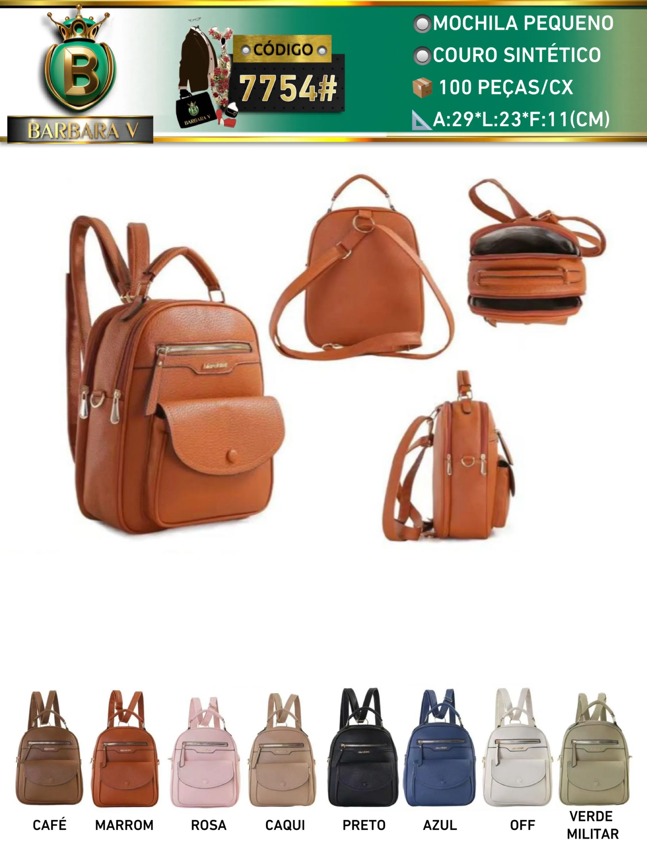 mochila pequena vira bolsinha 2 em 1(7754#)