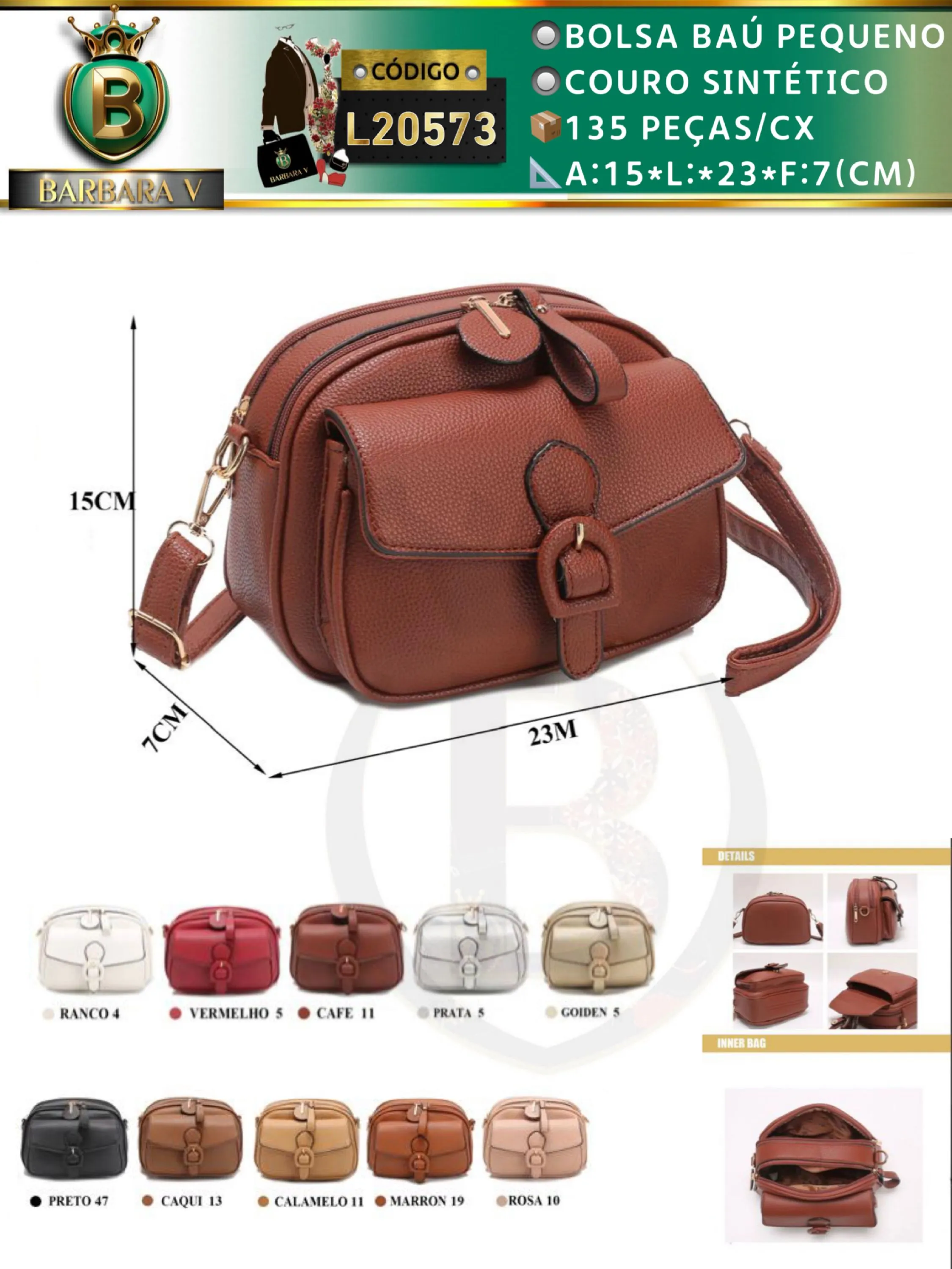 BARBARA V/Bolsa baú pequeno(L20573)