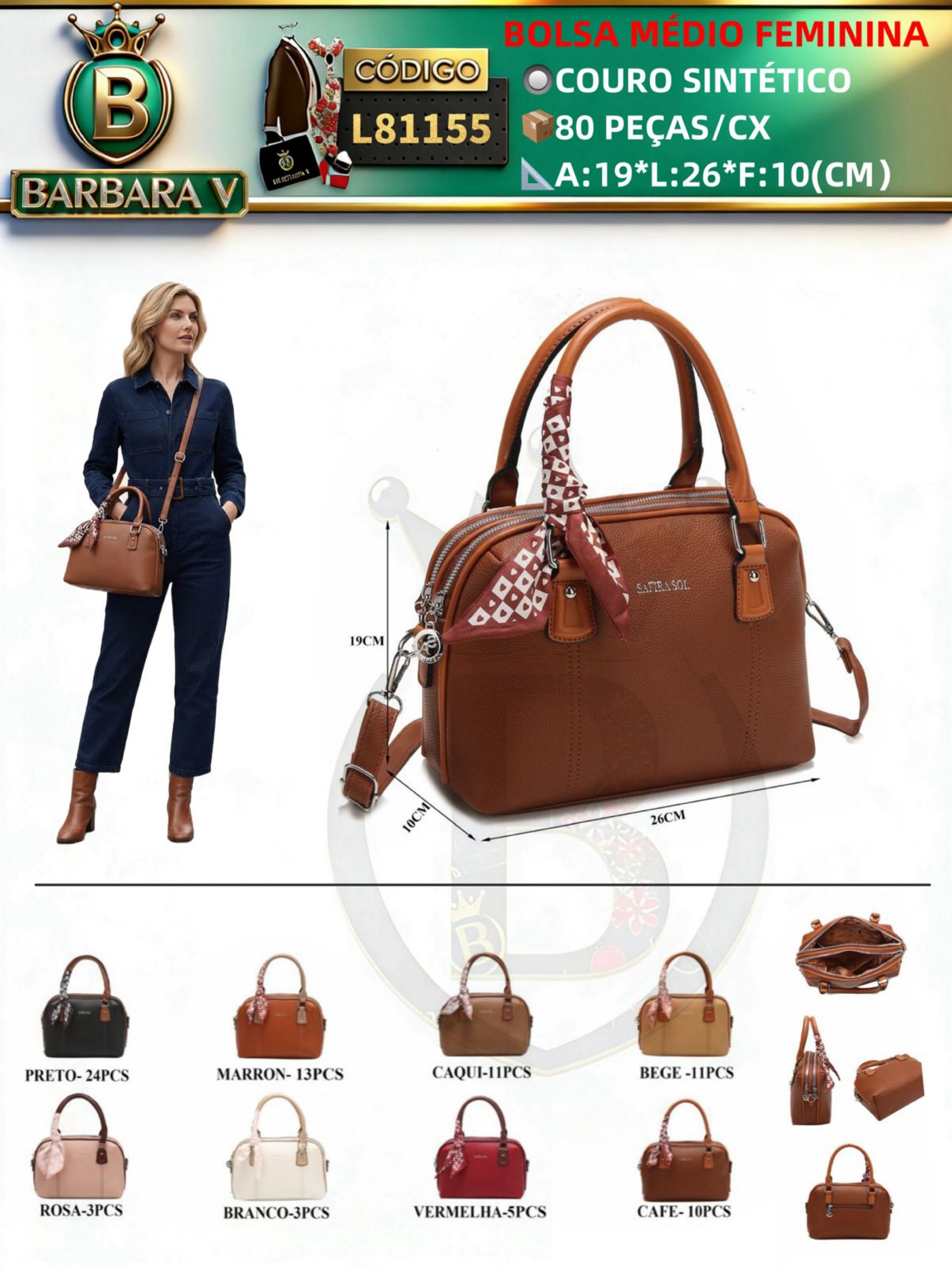 BARBARA V BOLSAS/ Bolsa Feminina Bawu L81155