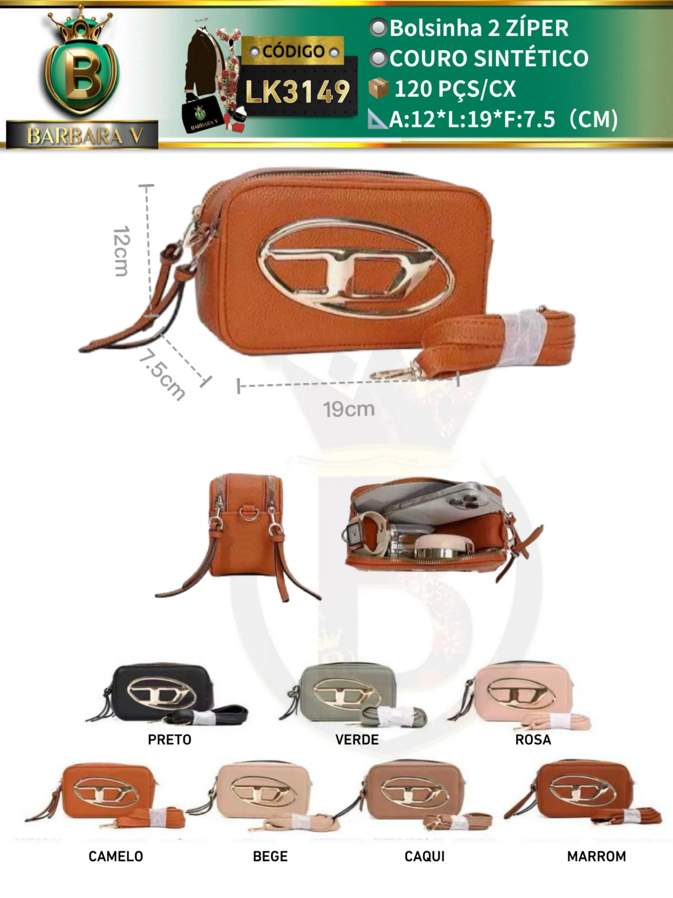BARBARA V BOLSAS/bolsinha feminina(LK3149)