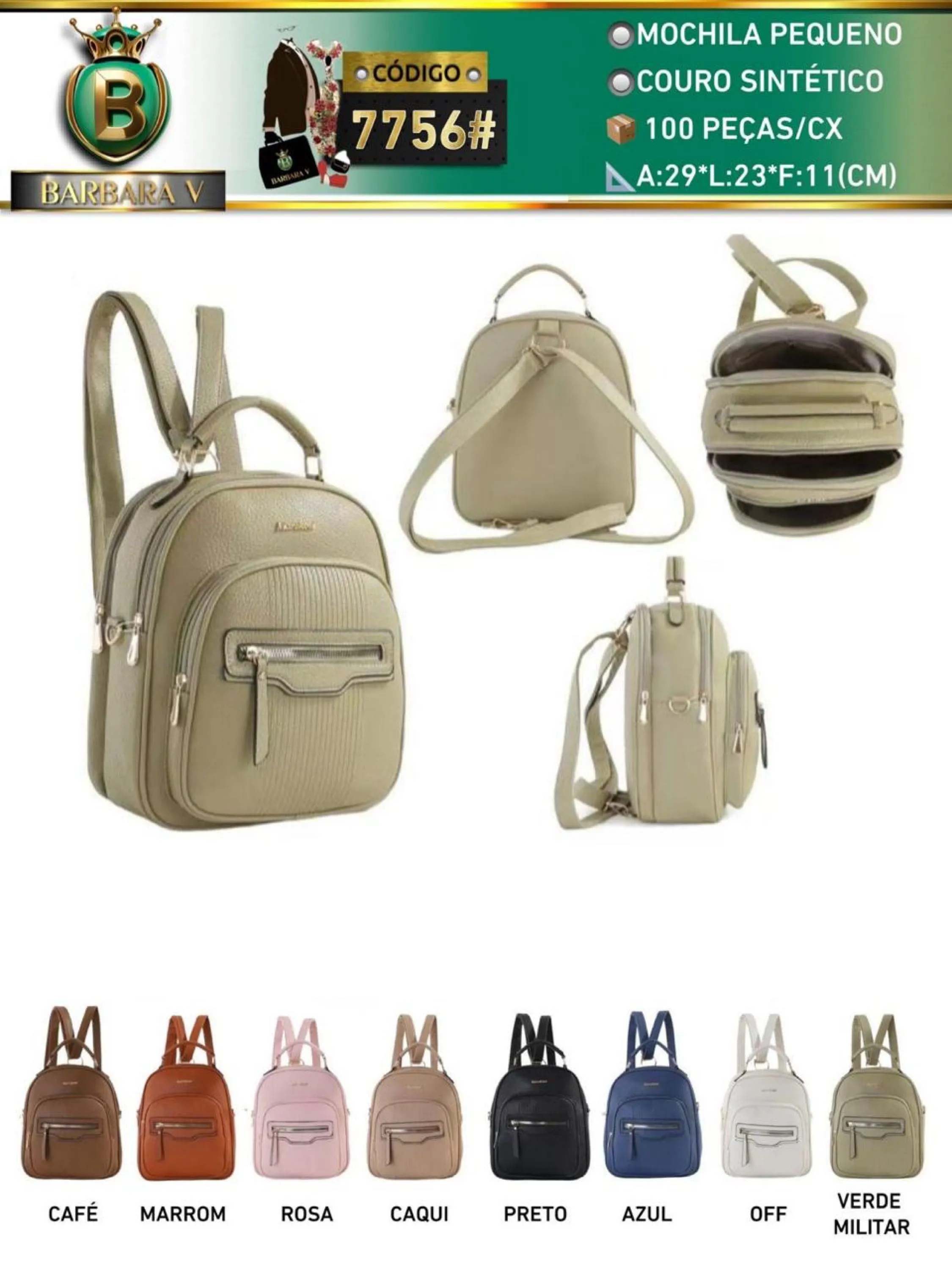 Mochila pequena vira bolsinha 2 em 1（7756#）