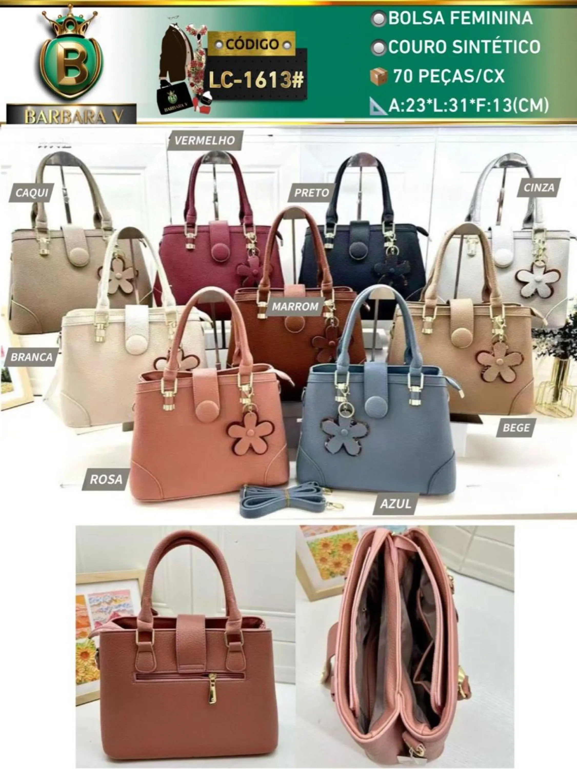 BARBARA V BOLSAS/bolsa feminina(LC-1613#)