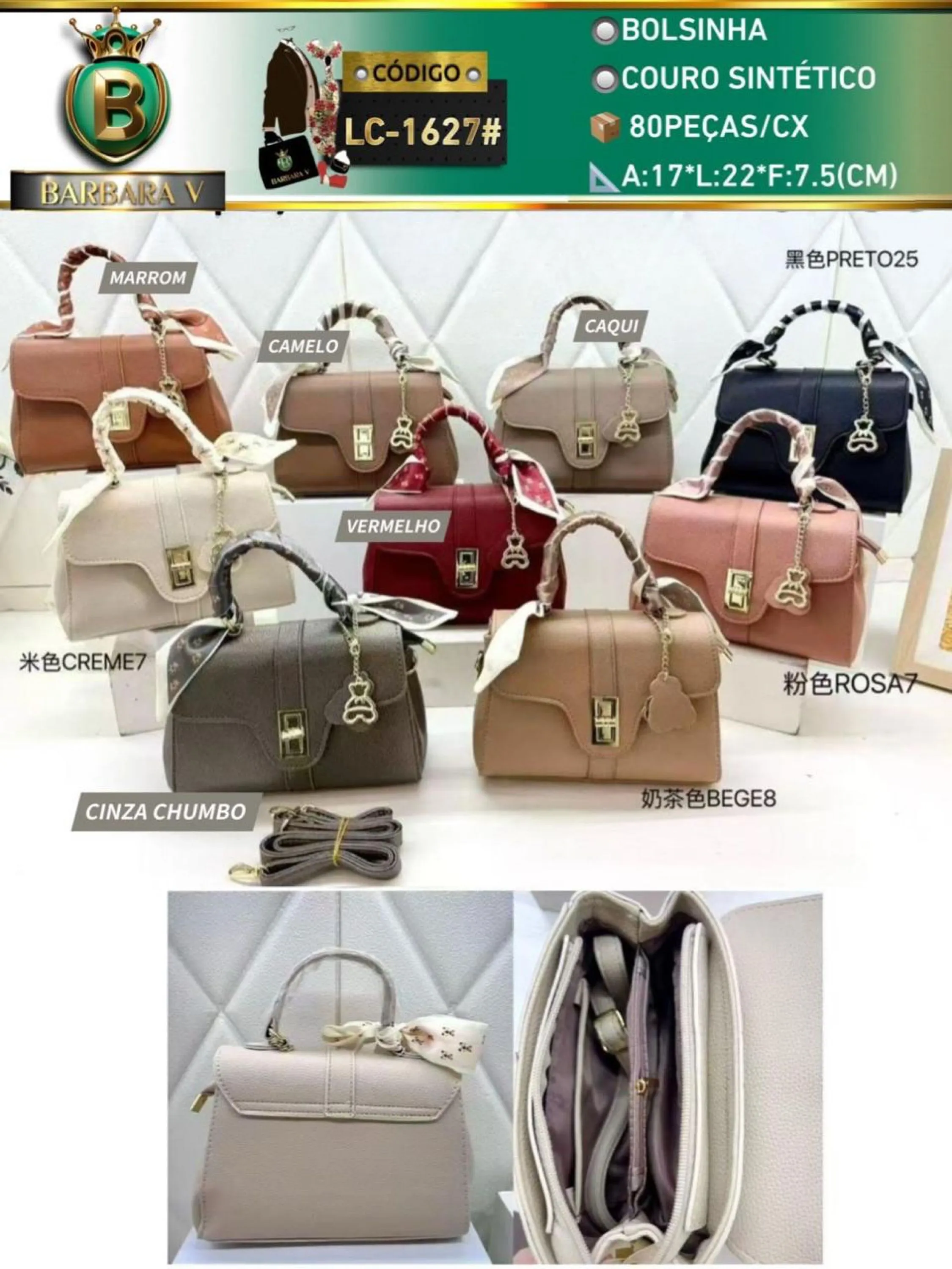 BARBARA V BOLSAS/bolsinha feminina(LC-1627#)