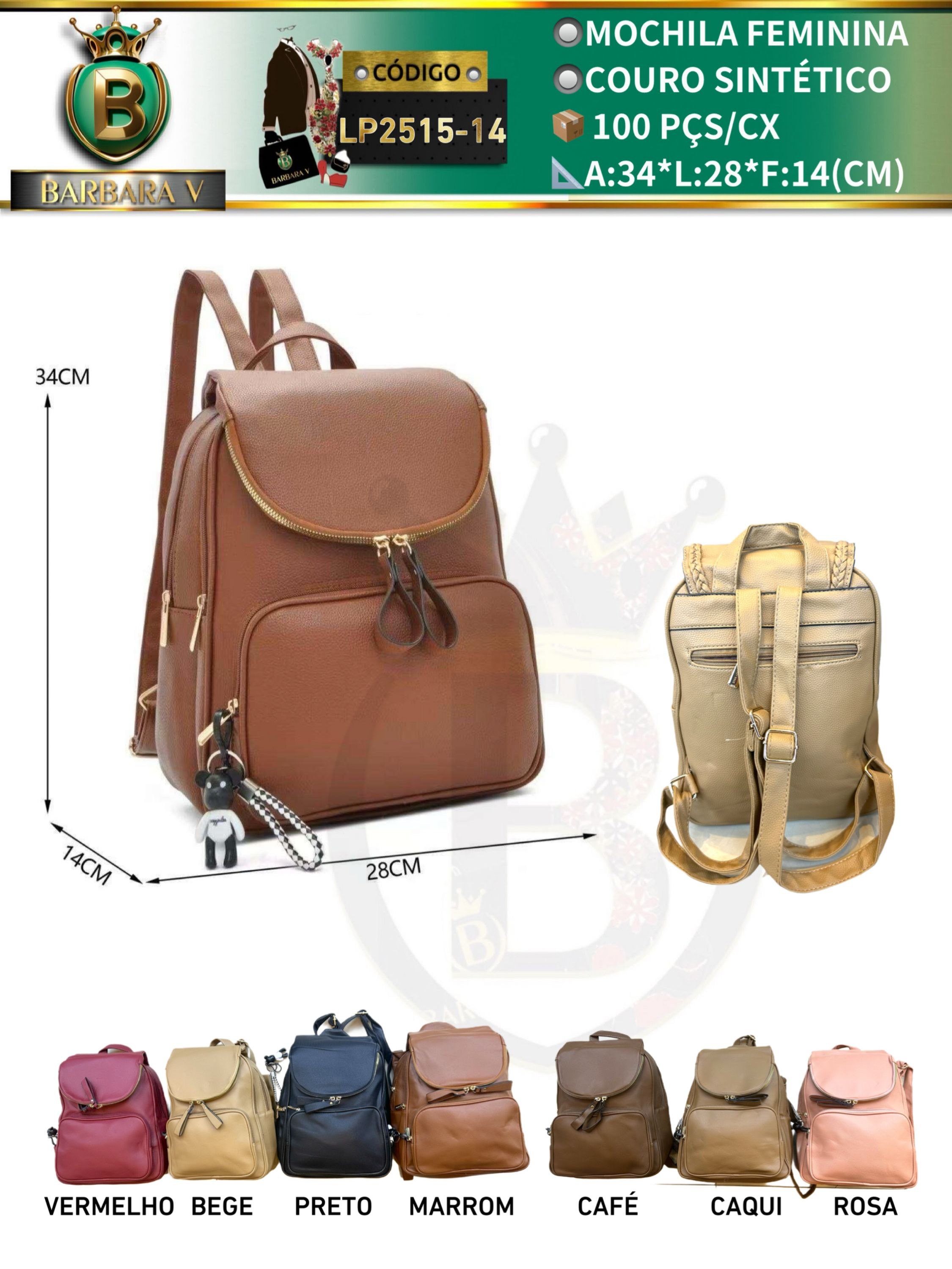 BARBARA V BOLSAS/mochila feminina(LP2515-14)