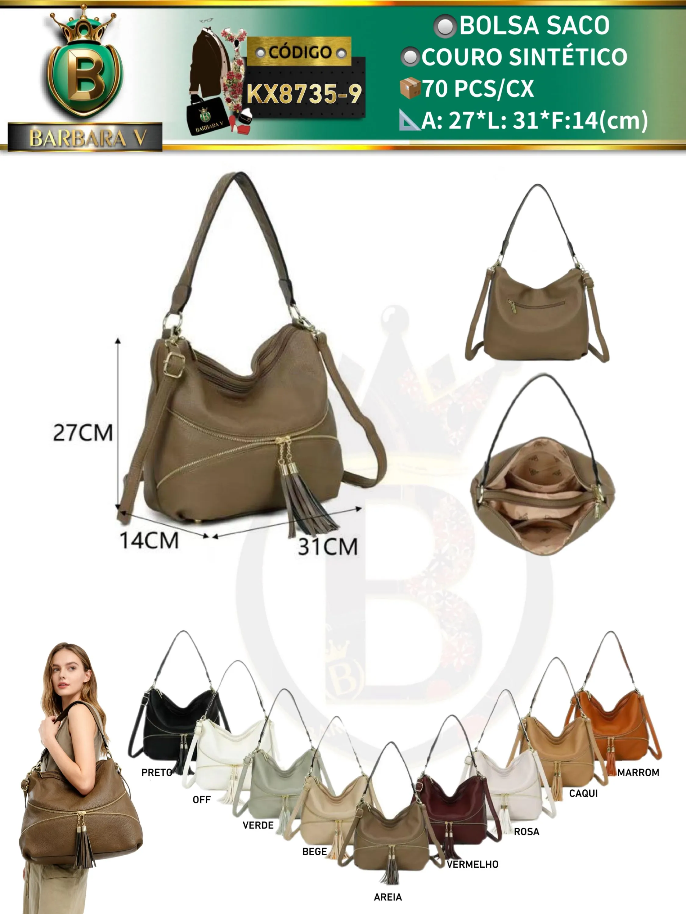 BARBARA V BOLSAS/bolsa feminina(KX8735-9)