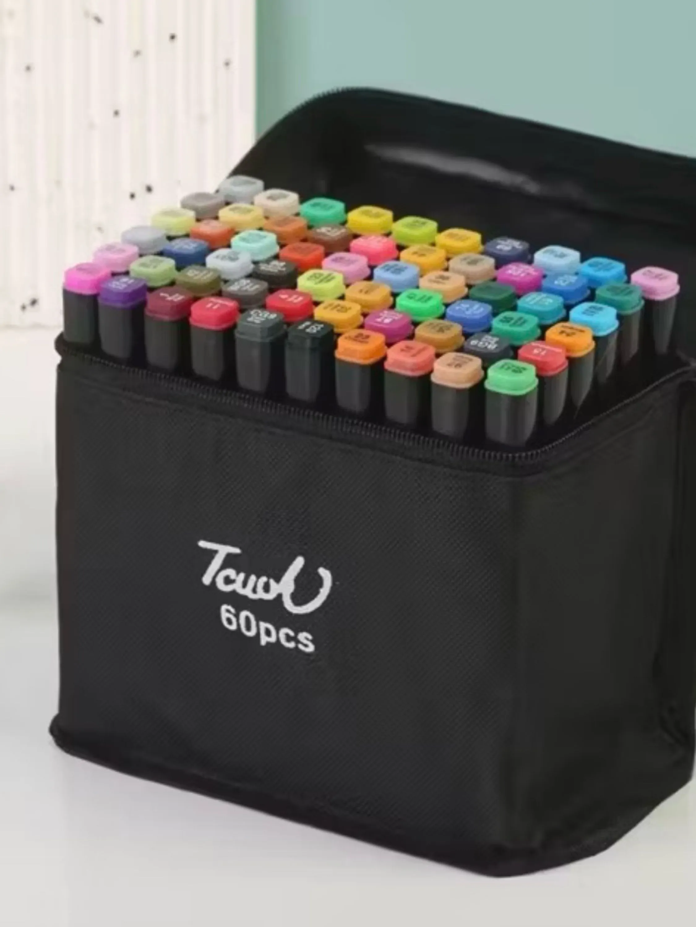 60 Peças /KIT Caneta Marcadora De Ponta Dupla Conjunto