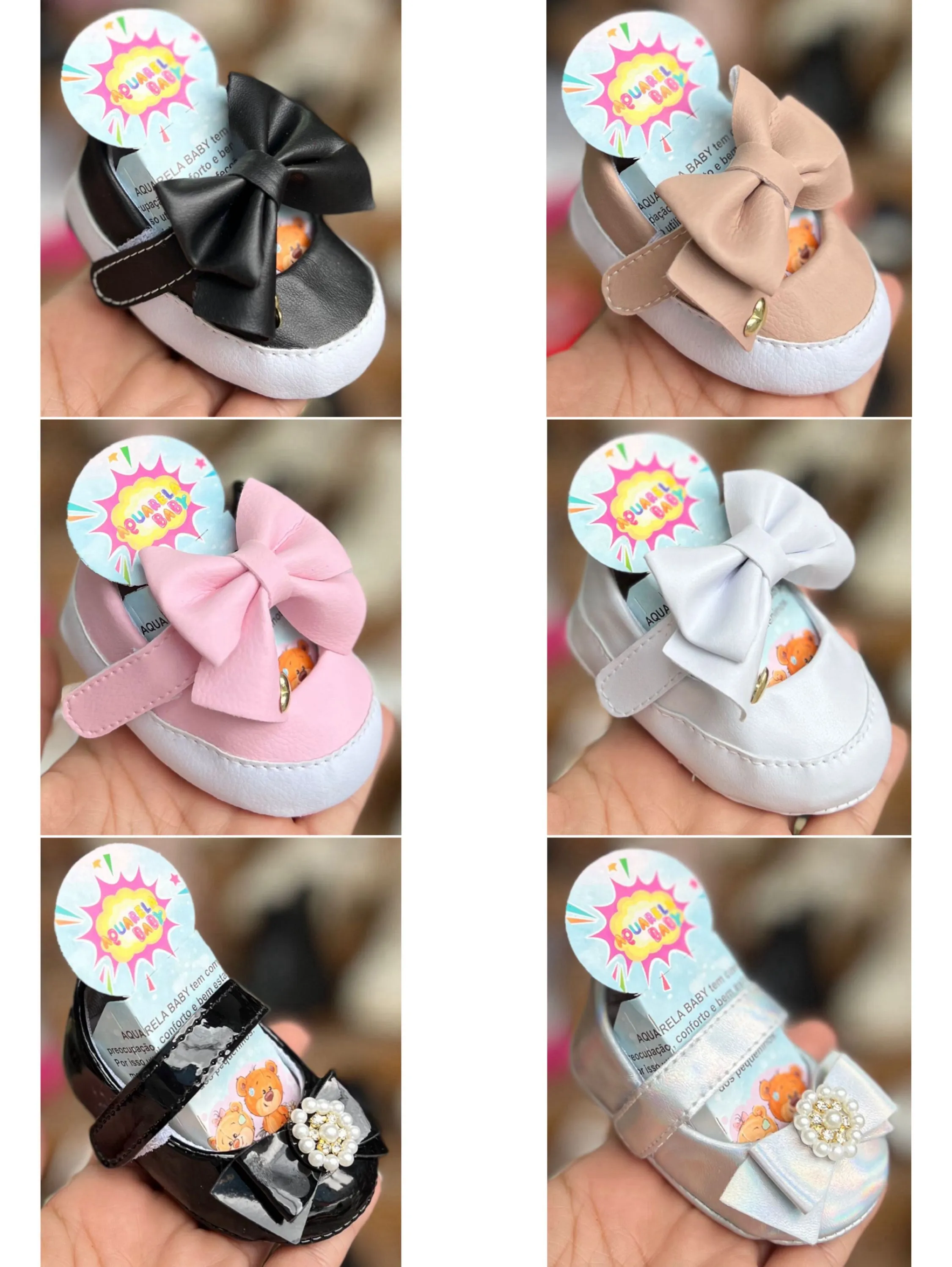 Sapatilha Bebe Aquarela Baby do 13 ao 18 Atacado Kit 12 Pares