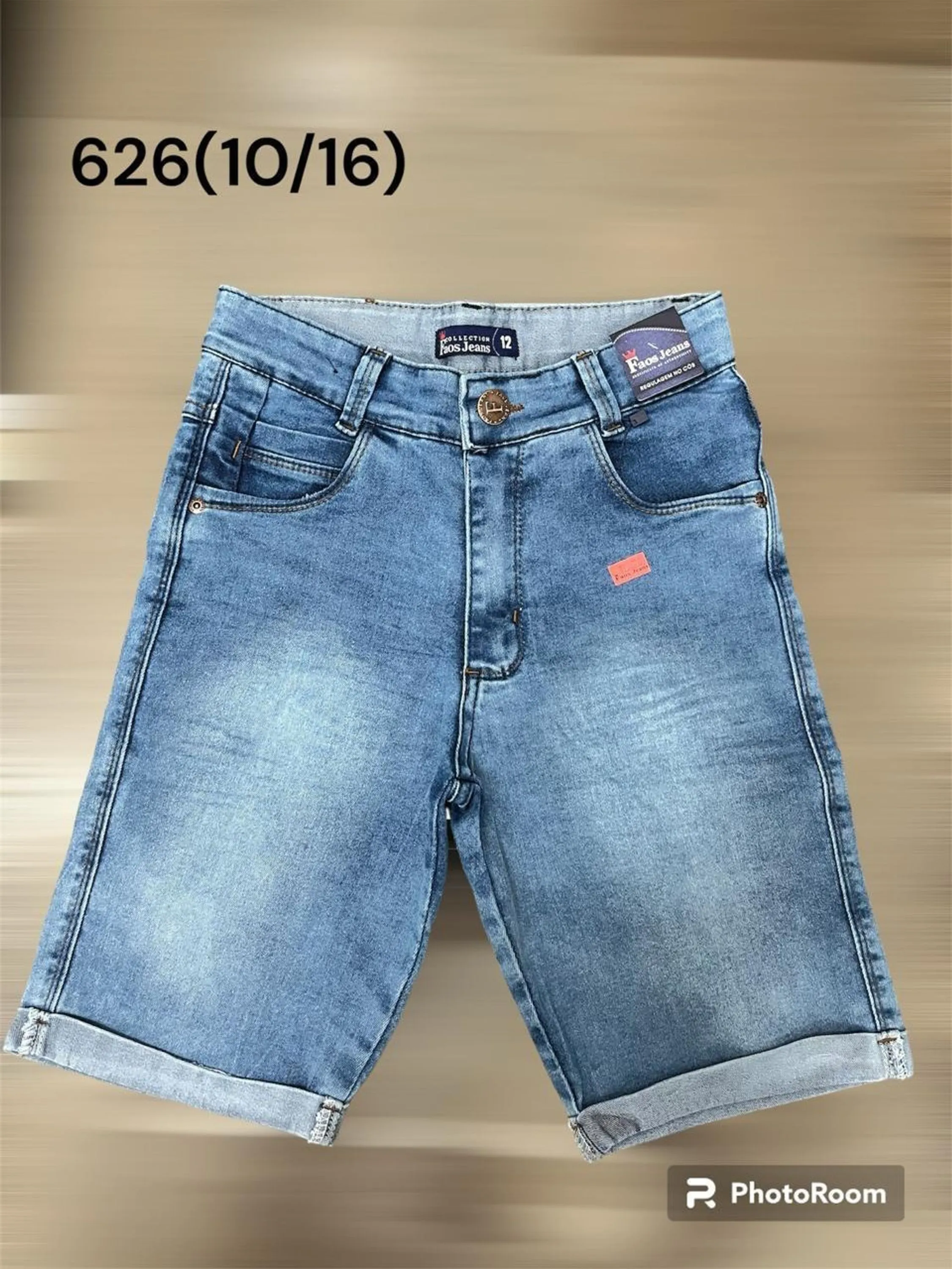 Kit de bermuda jeans juvenil 4 Peças, valor de atacado.