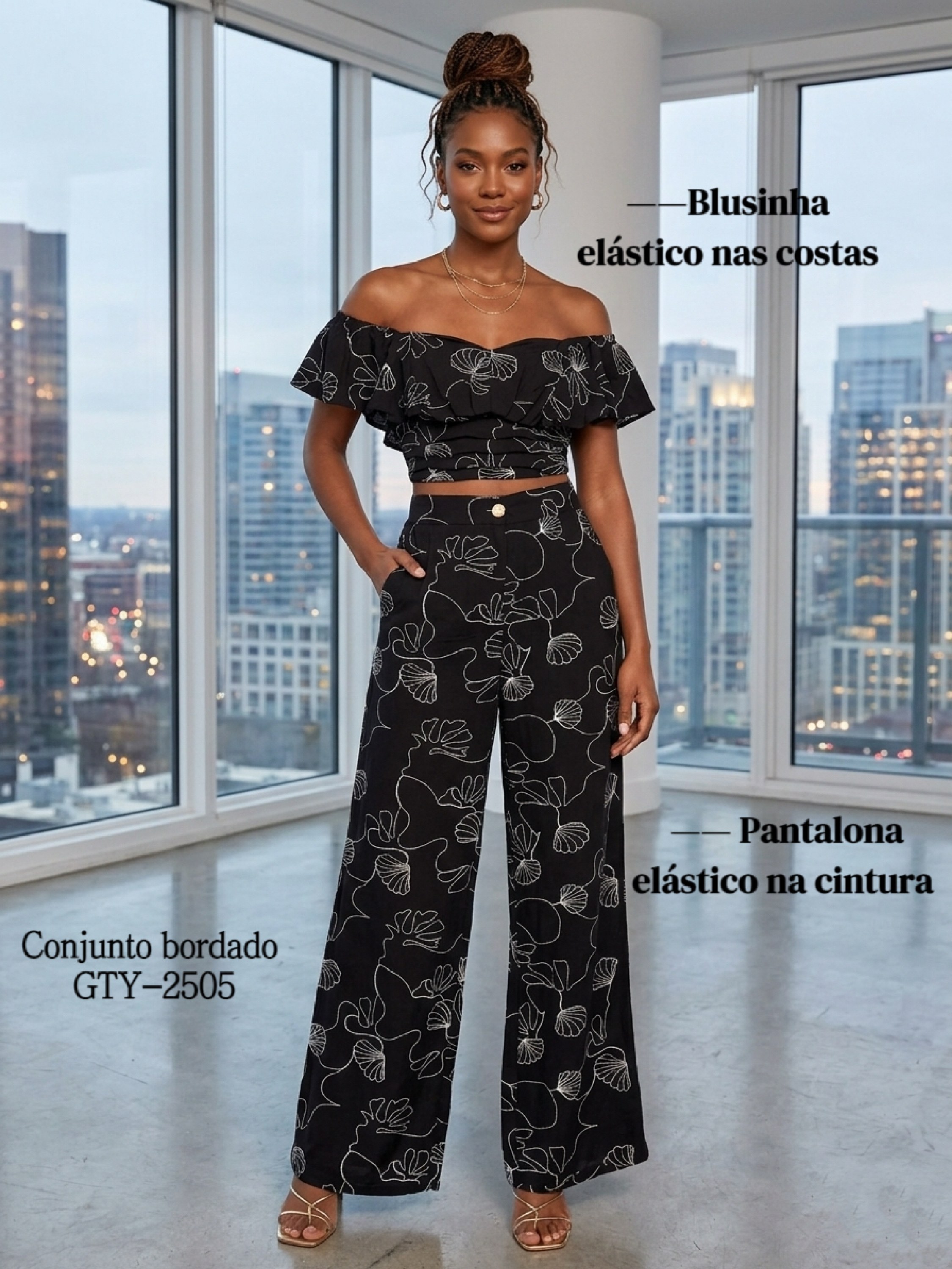 Conjunto bordado Y-2505