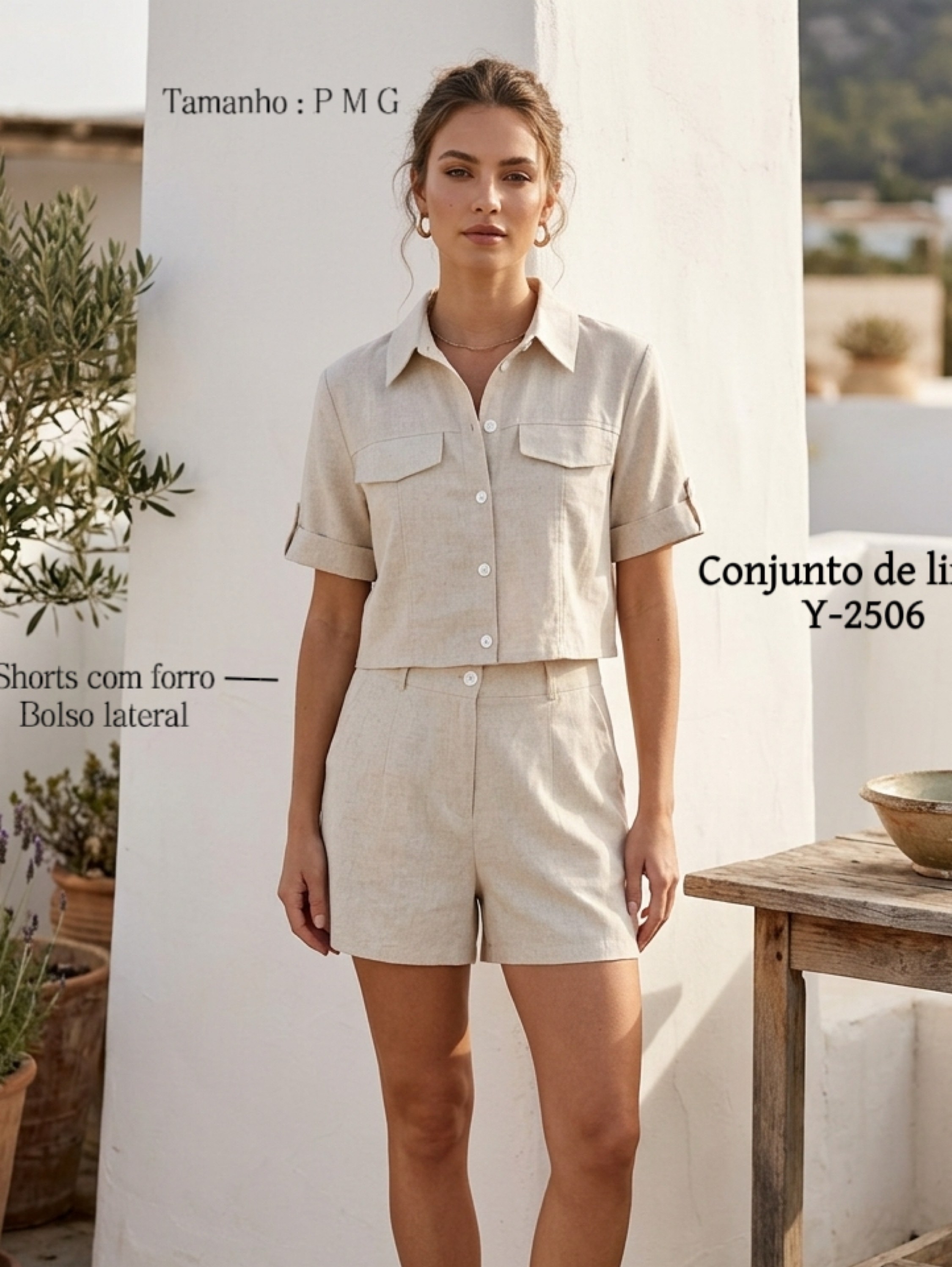 Conjunto de linho GTY-2506