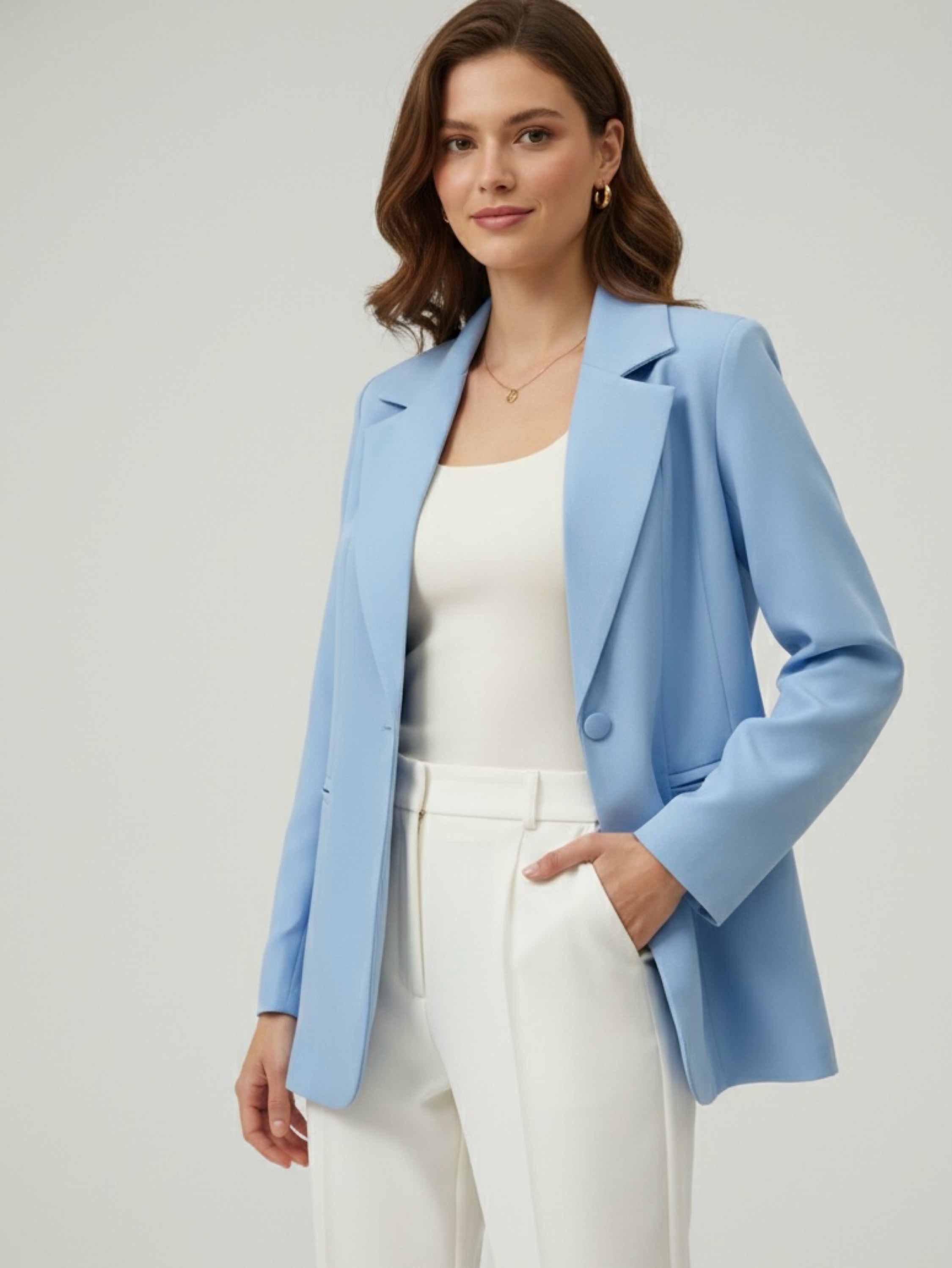 Max blazer feminino forrado de alfaiataria BL-015