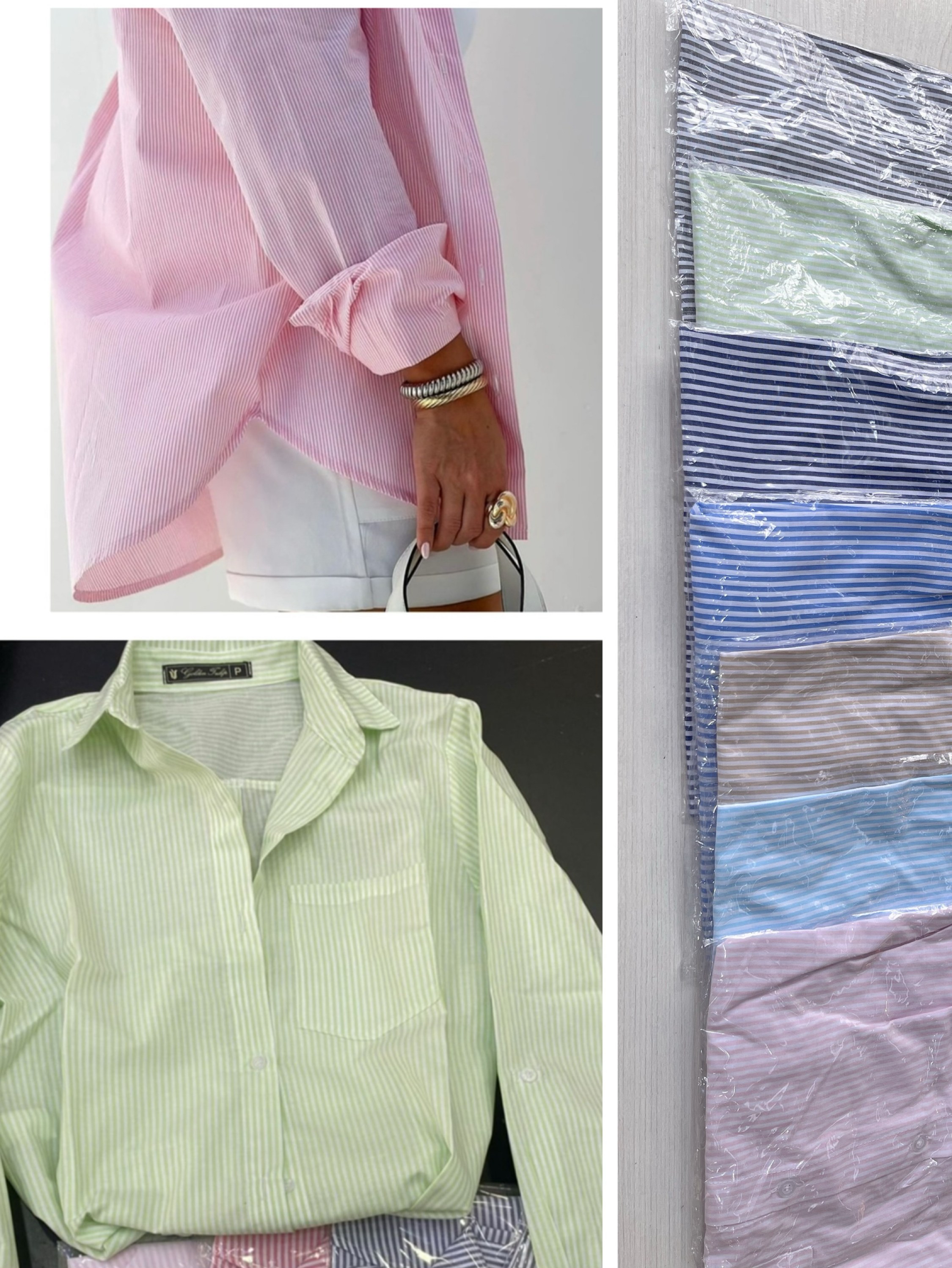 Camisa listrada Oversize feminina MÍMIUS Moda