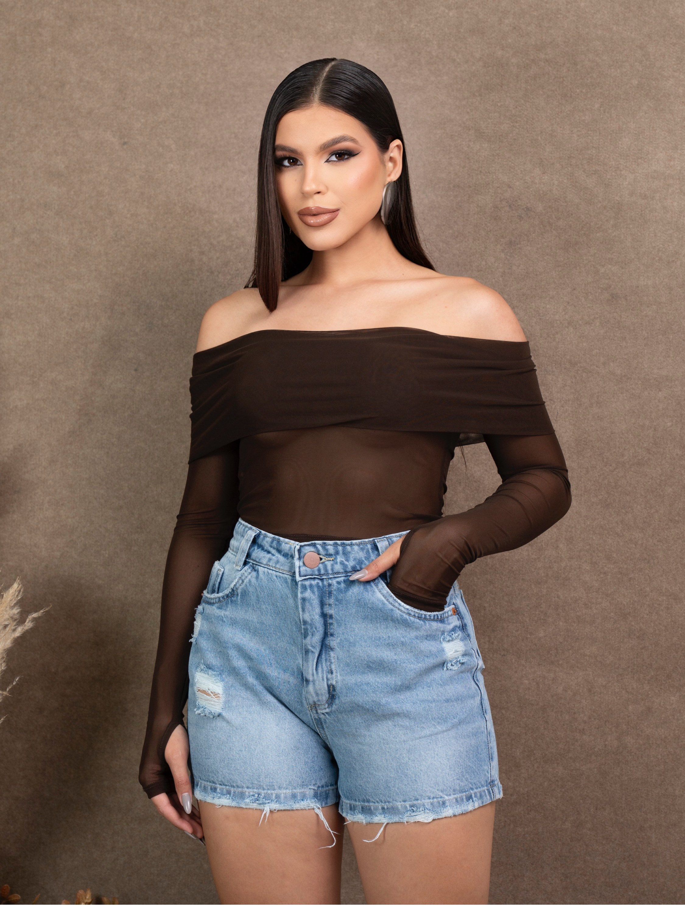 Short jeans feminino