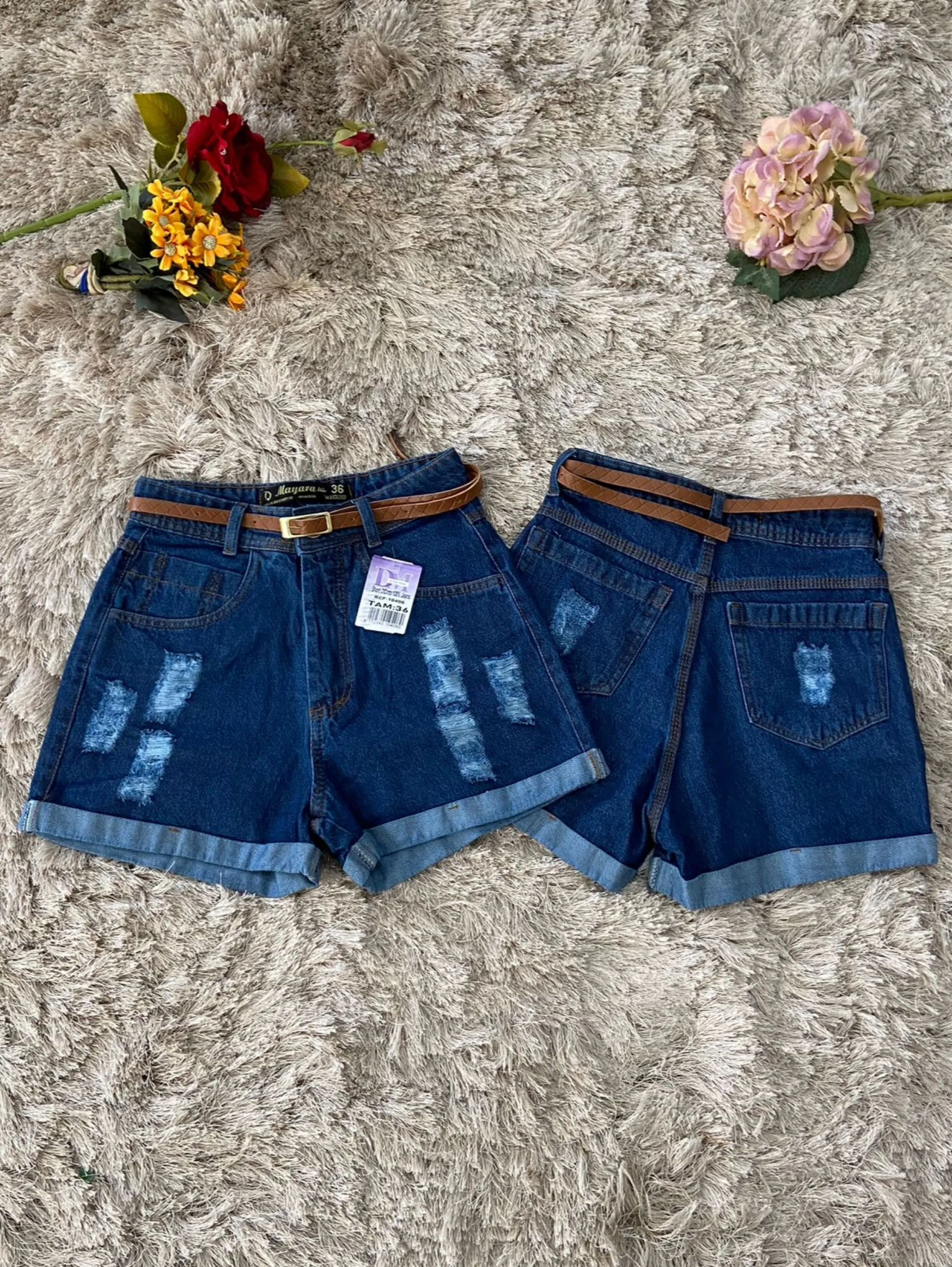 Short jeans feminino