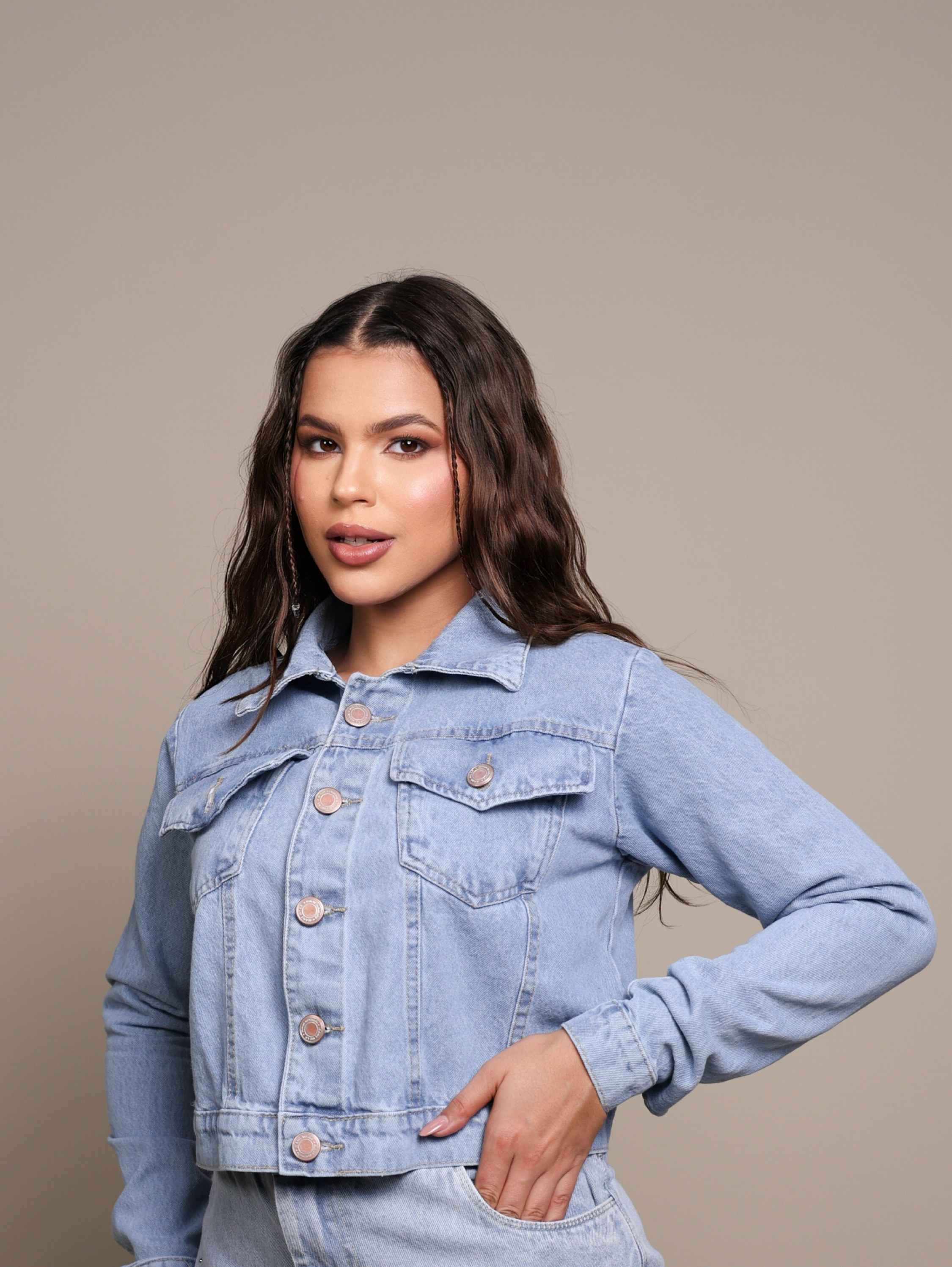 Jaqueta jeans feminina