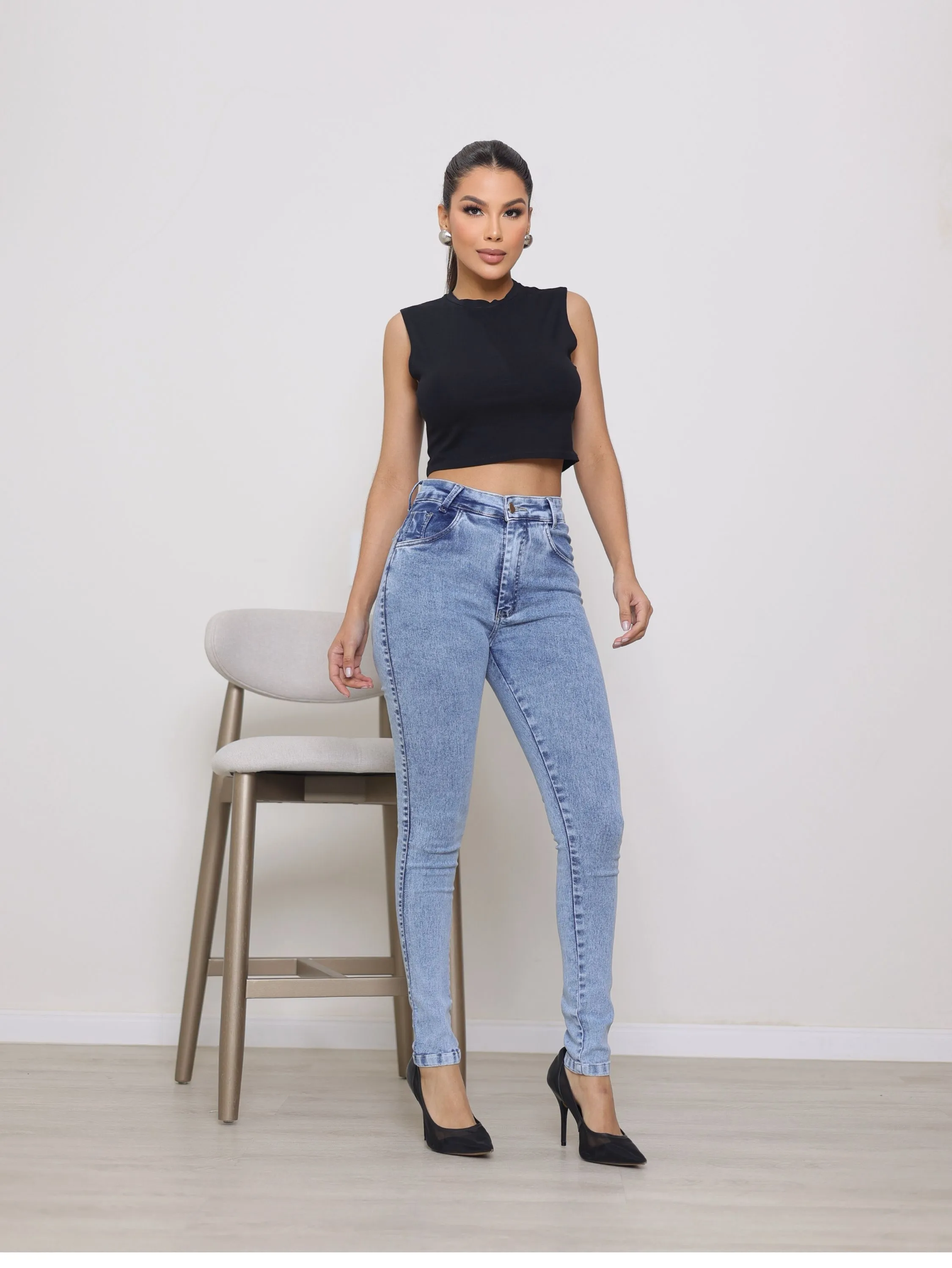 Calça skinny jeans feminina