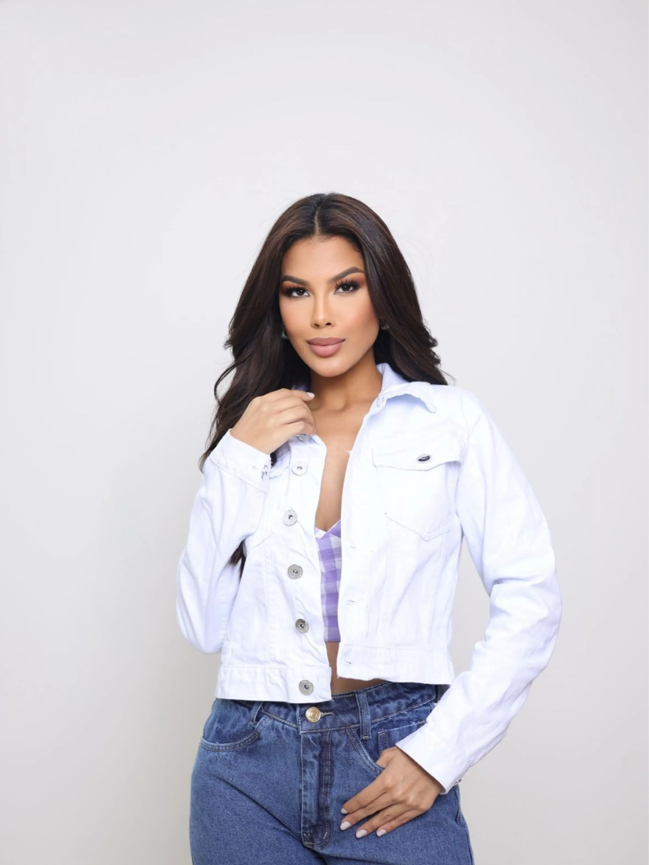 Jaqueta jeans feminina