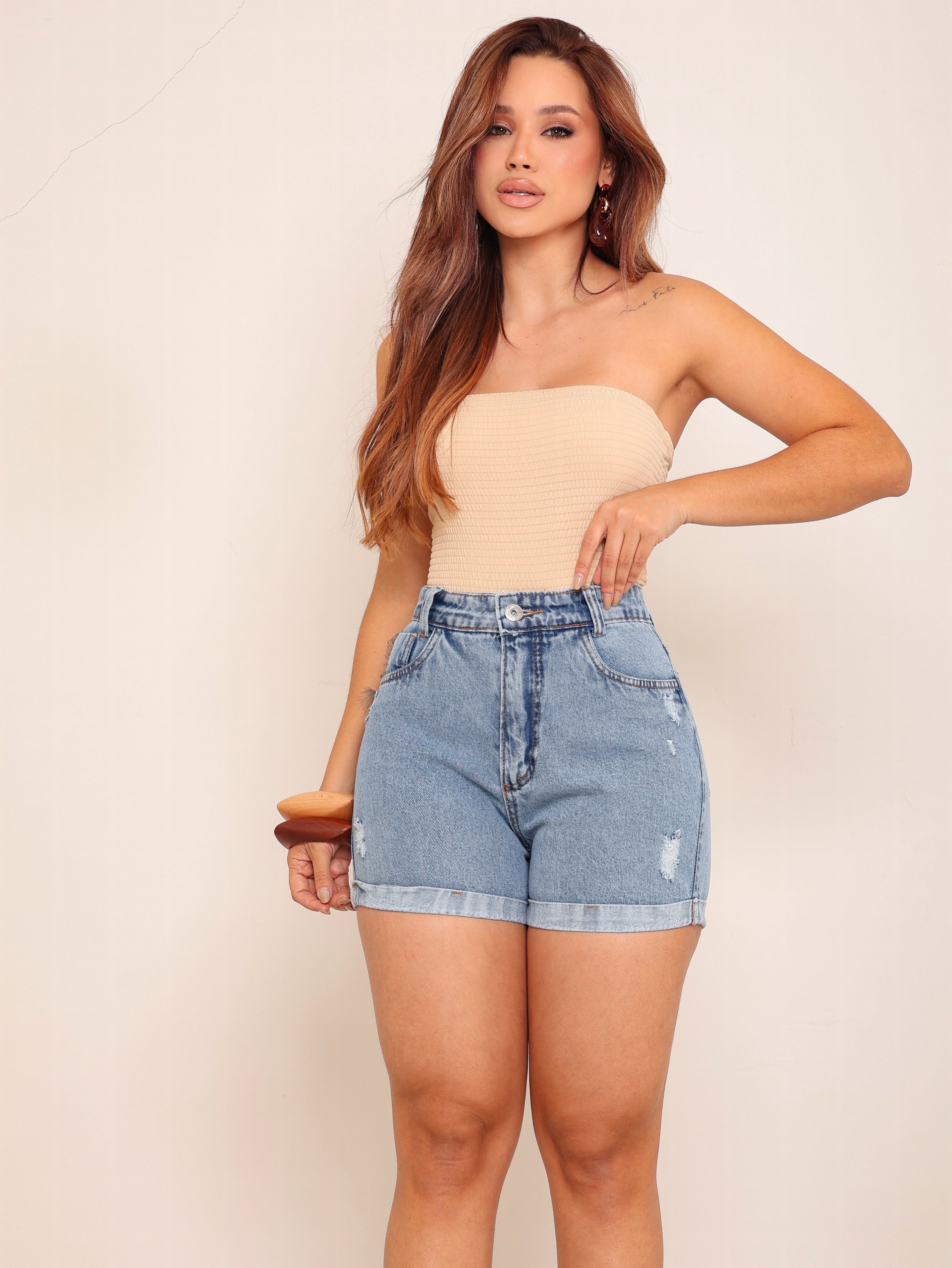 Short jeans feminino