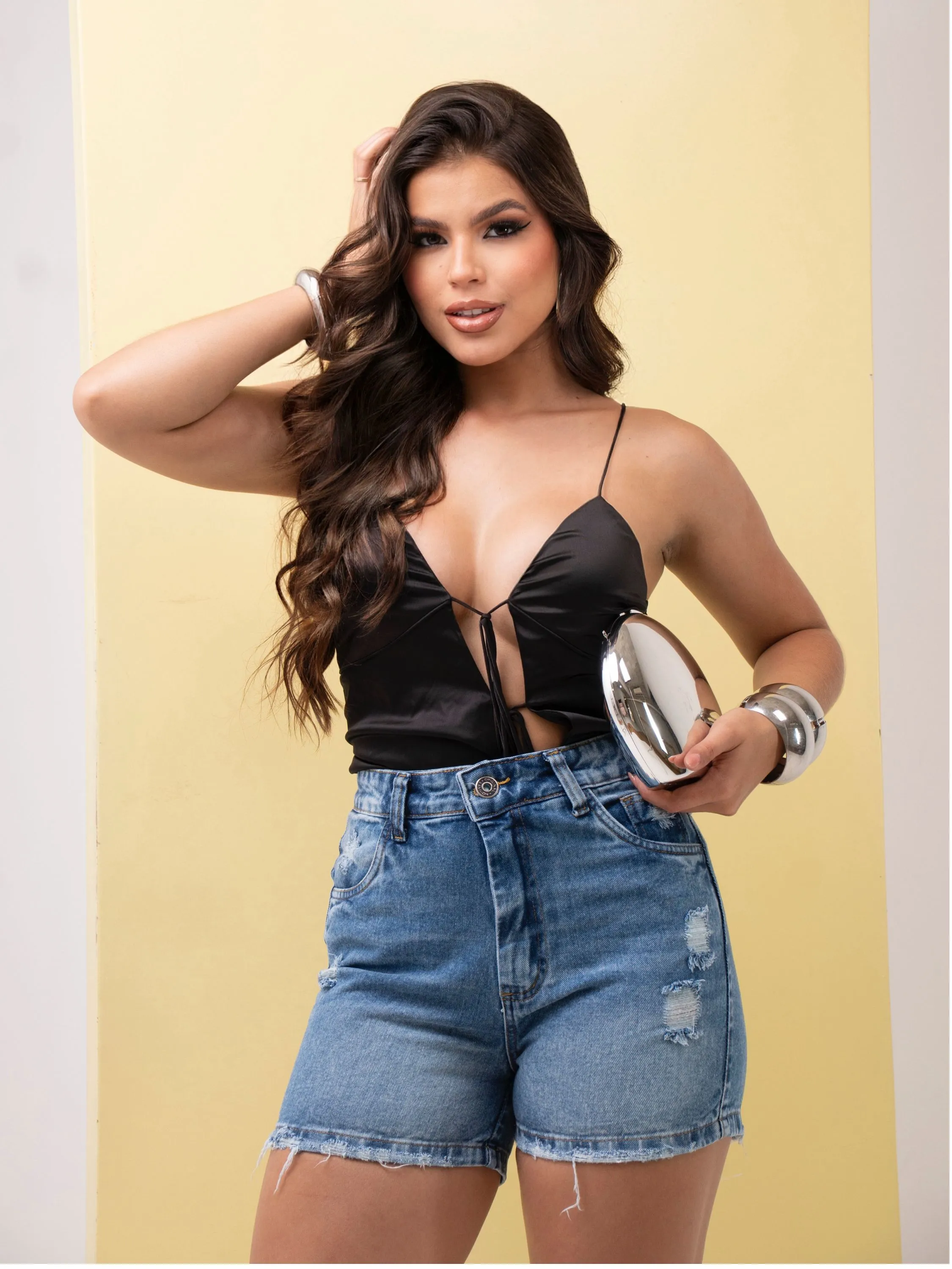 Short jeans feminino