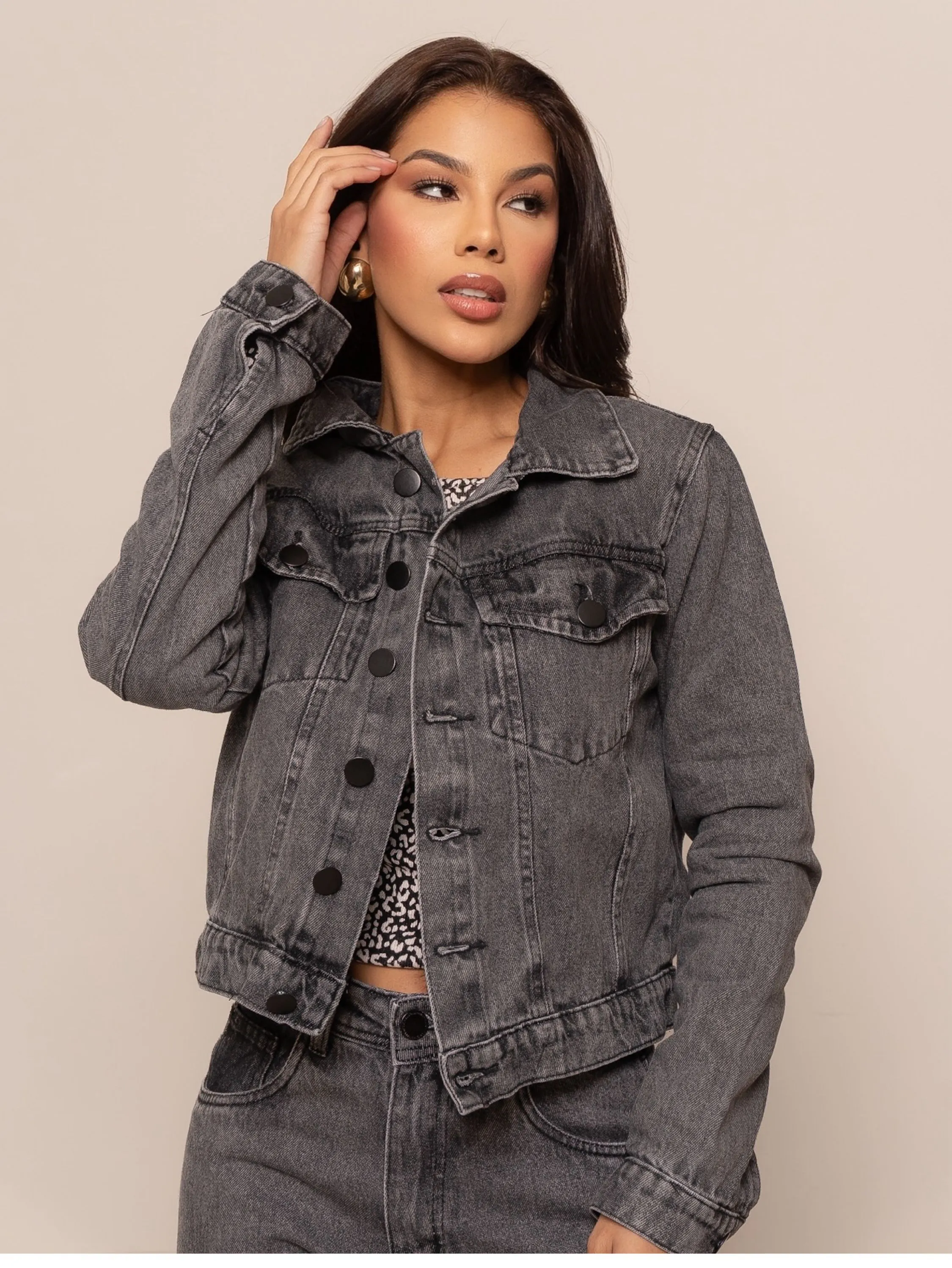 Jaqueta jeans feminina