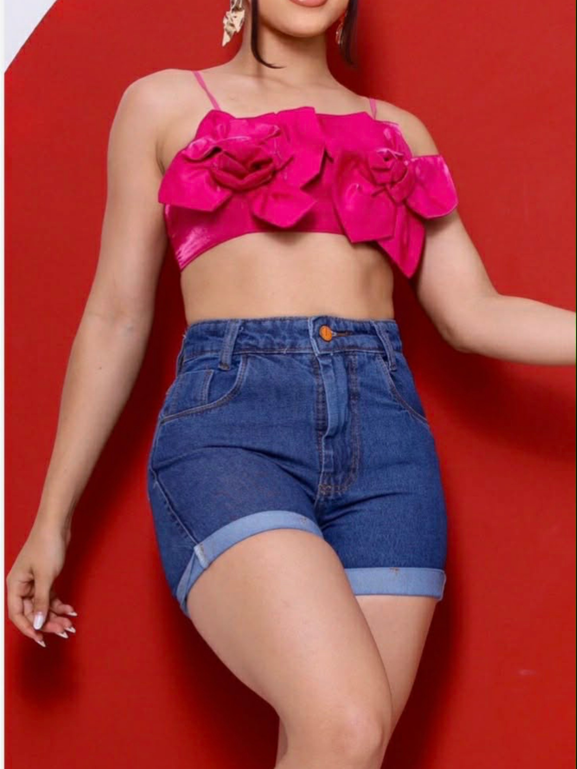 Short jeans feminino