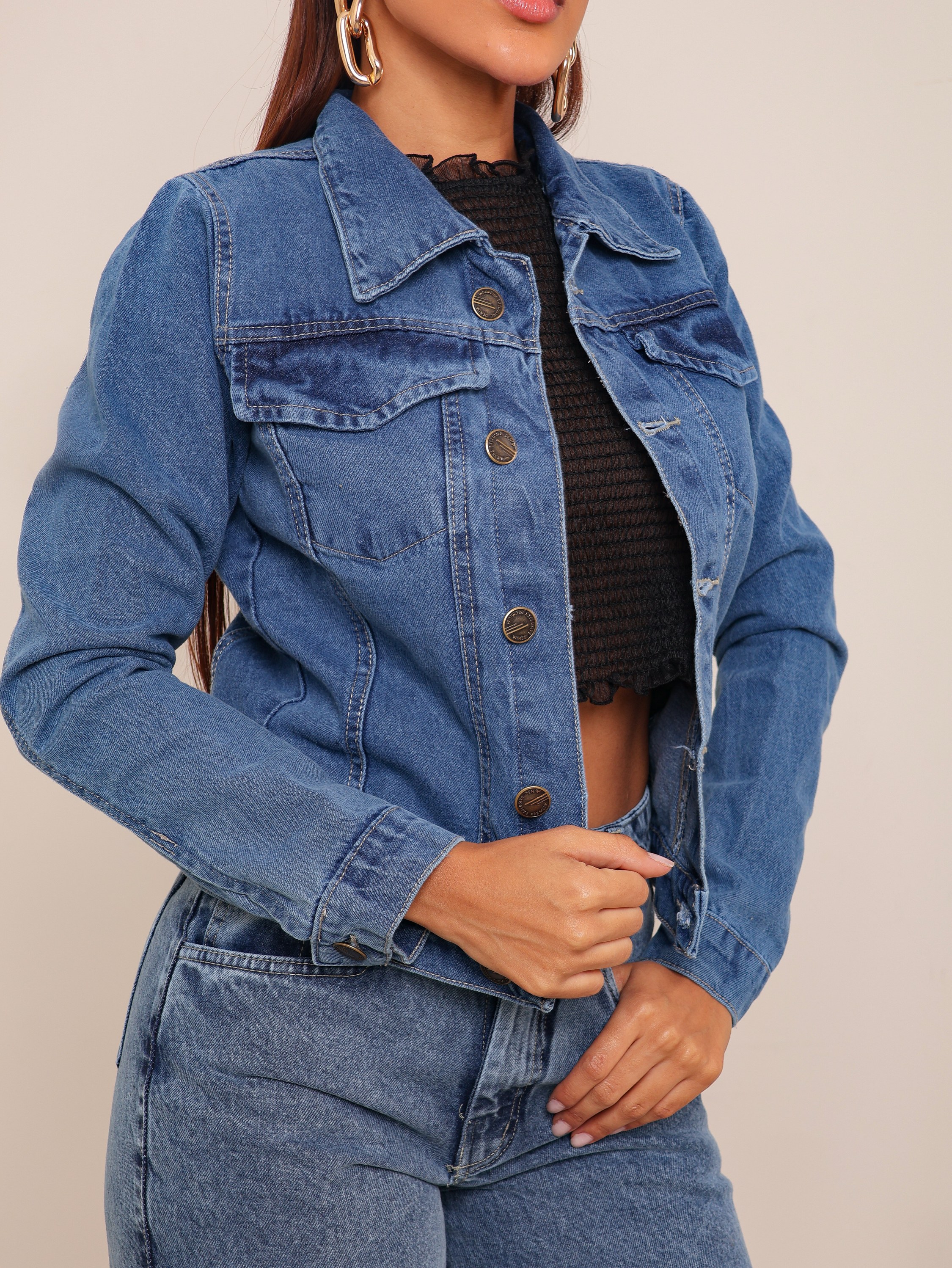 Jaqueta jeans feminina