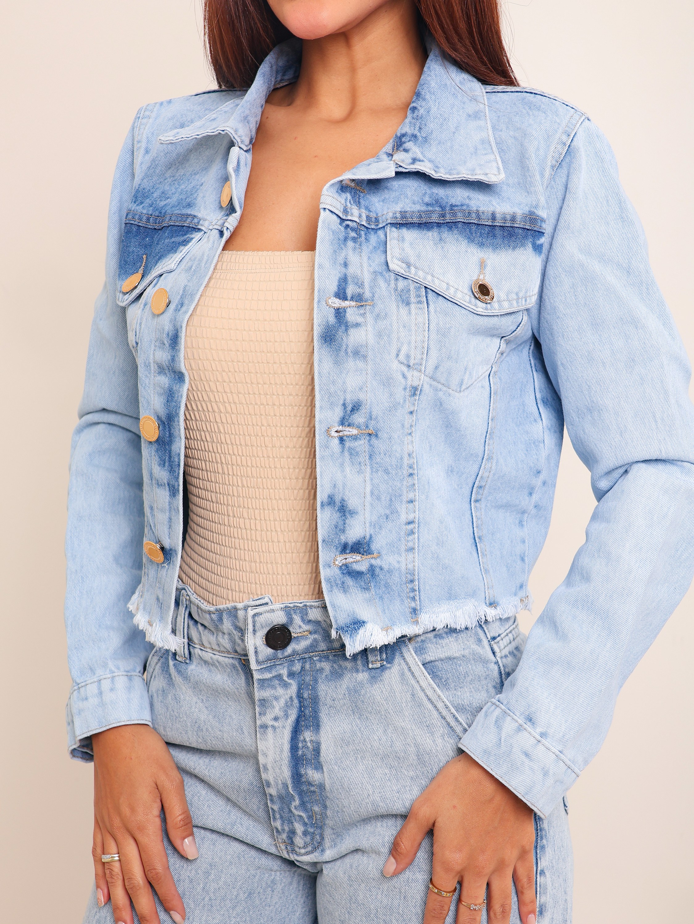 Jaqueta jeans feminina