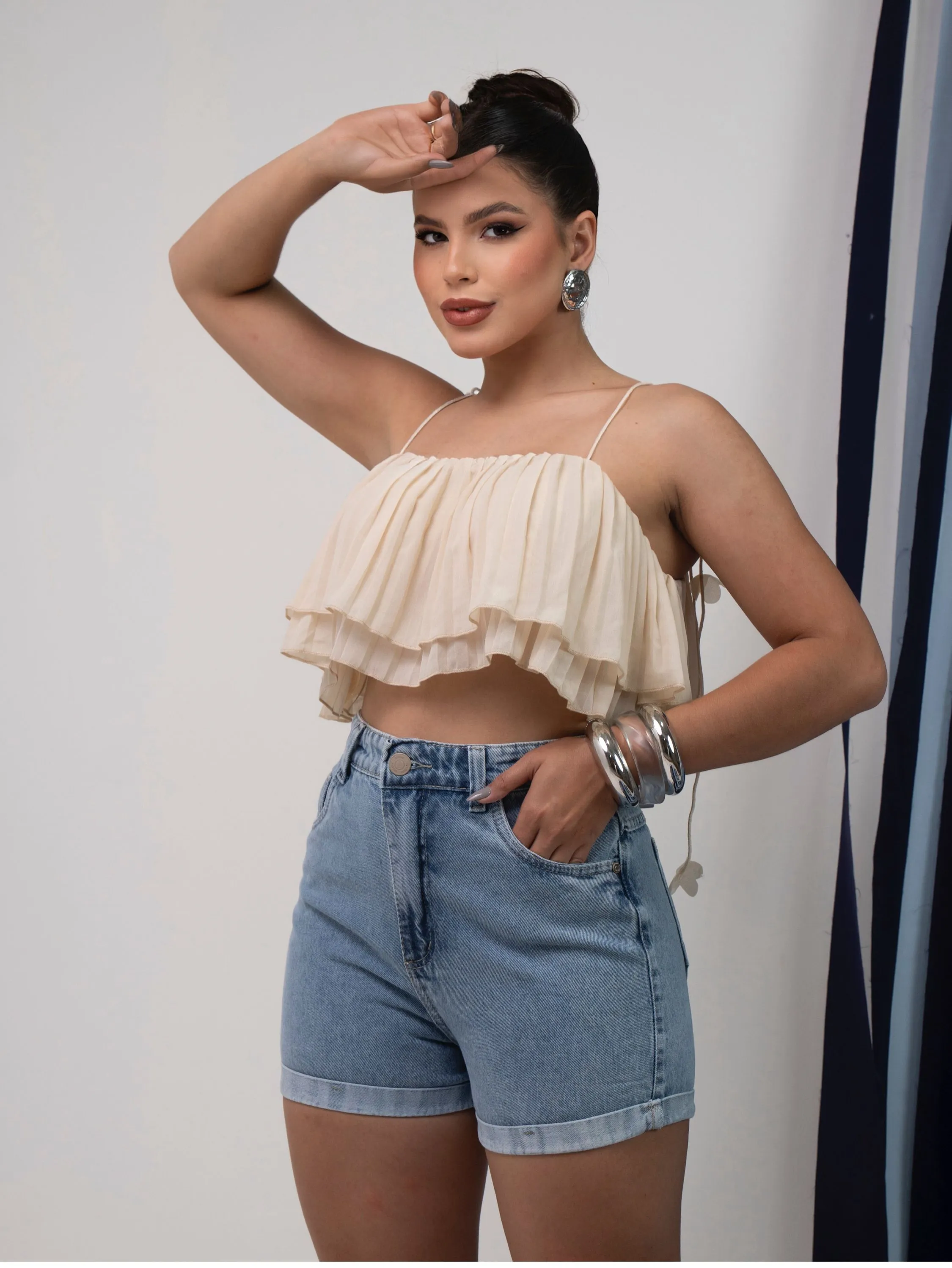 Short jeans feminino