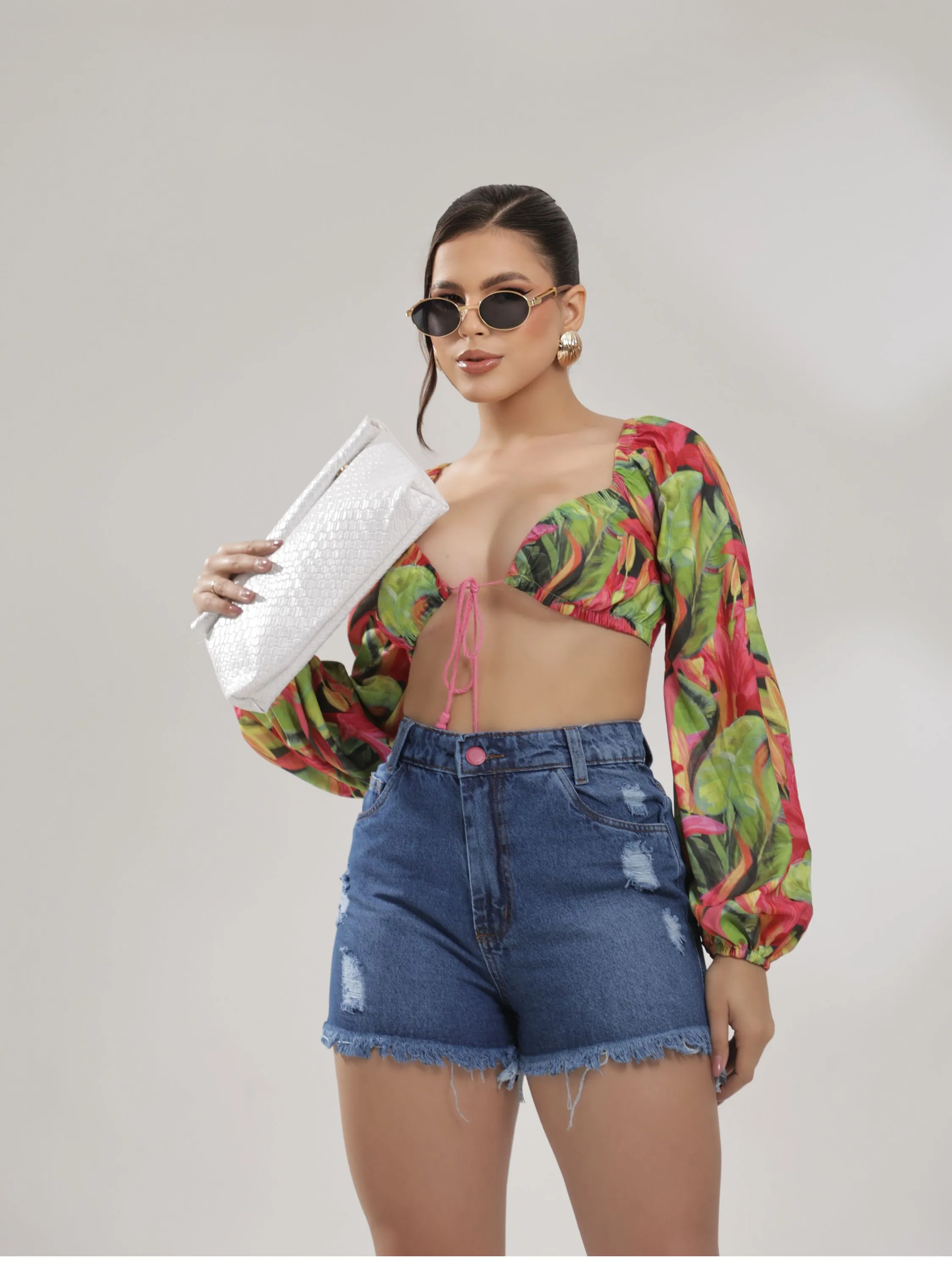 Short jeans feminino