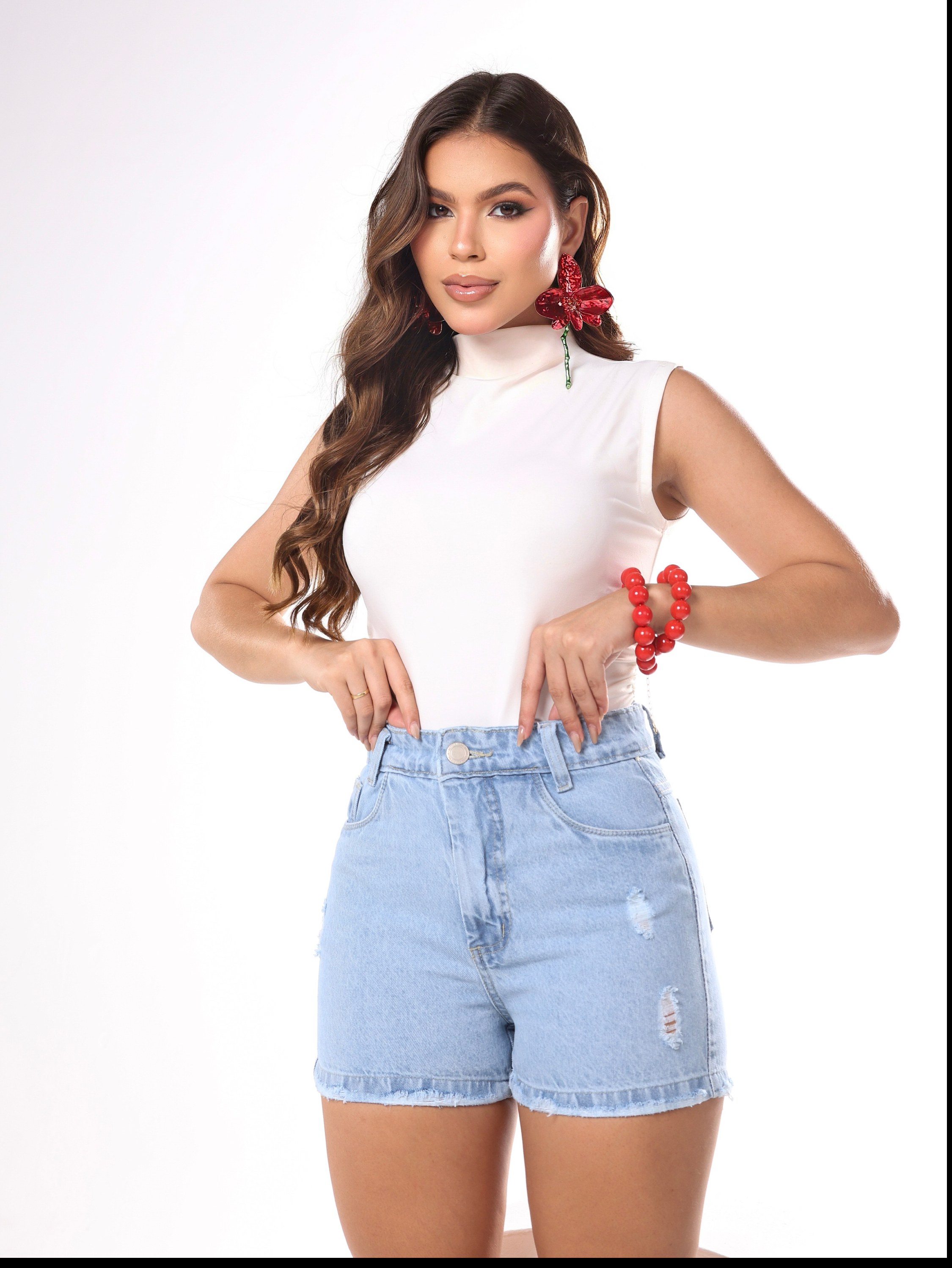 Short jeans feminino