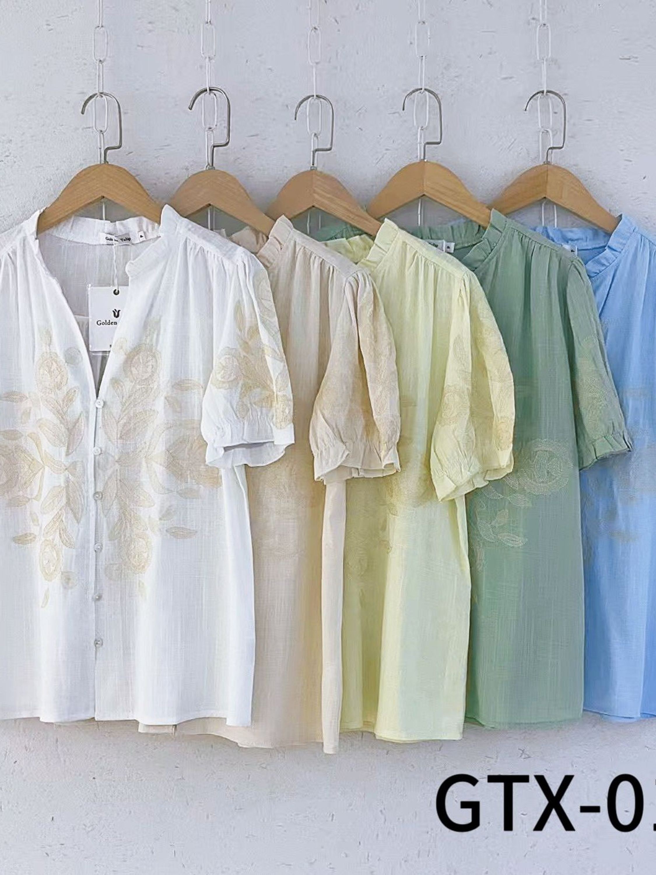 Camiseta verão bordada china