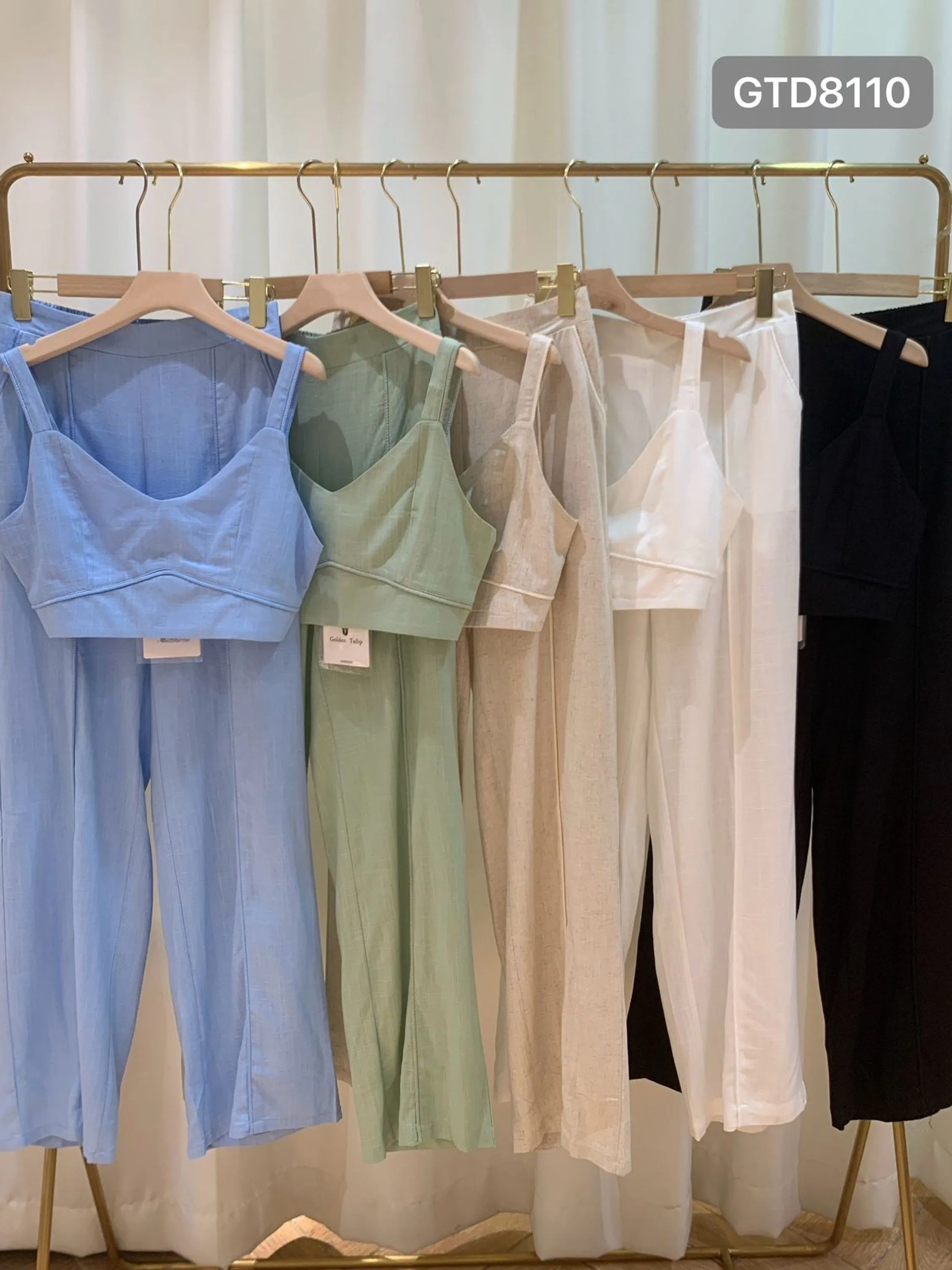 Conjunto cropped calça  panatlona verão