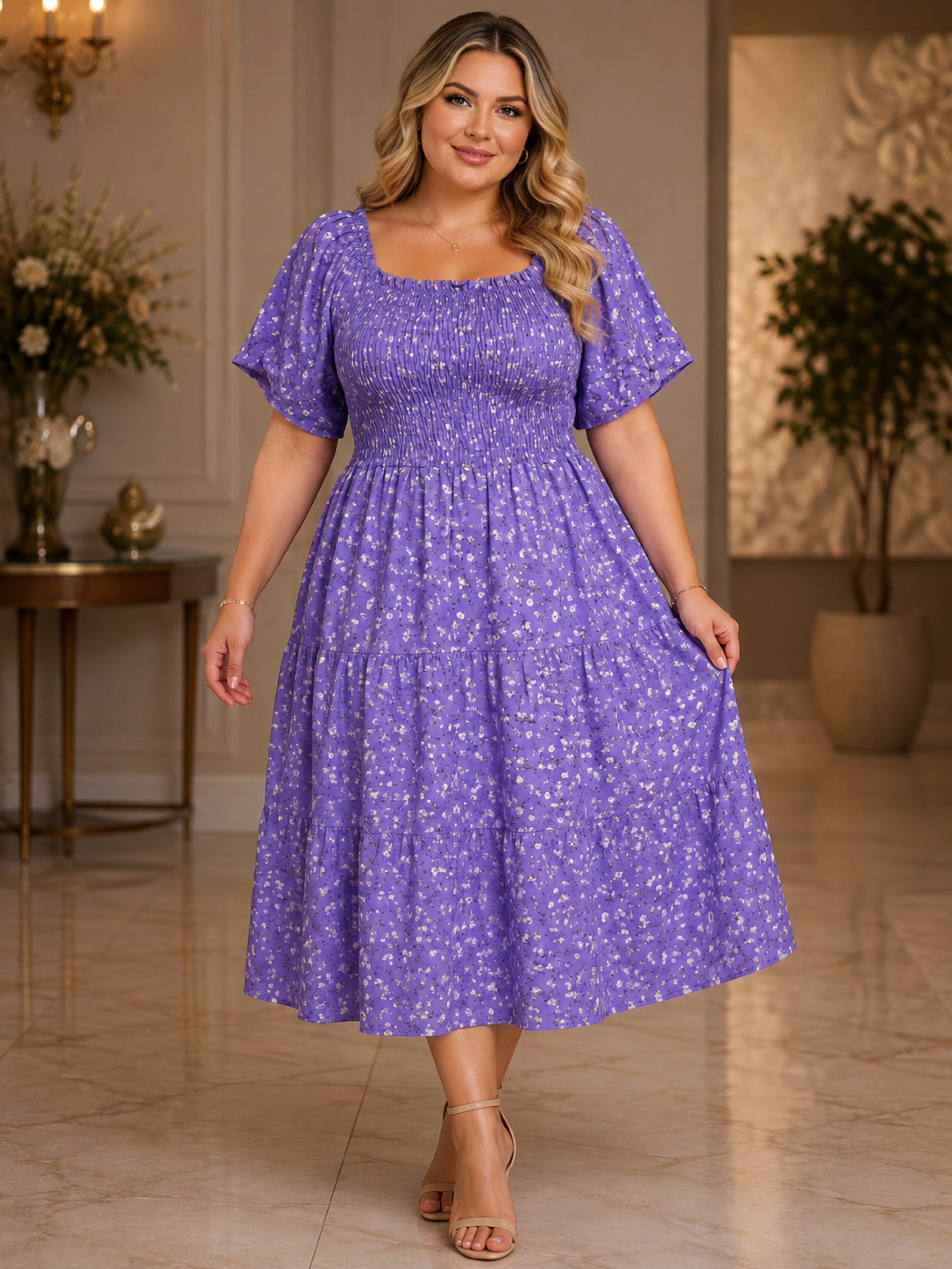 Vestido Elastex MÍDI PLUS