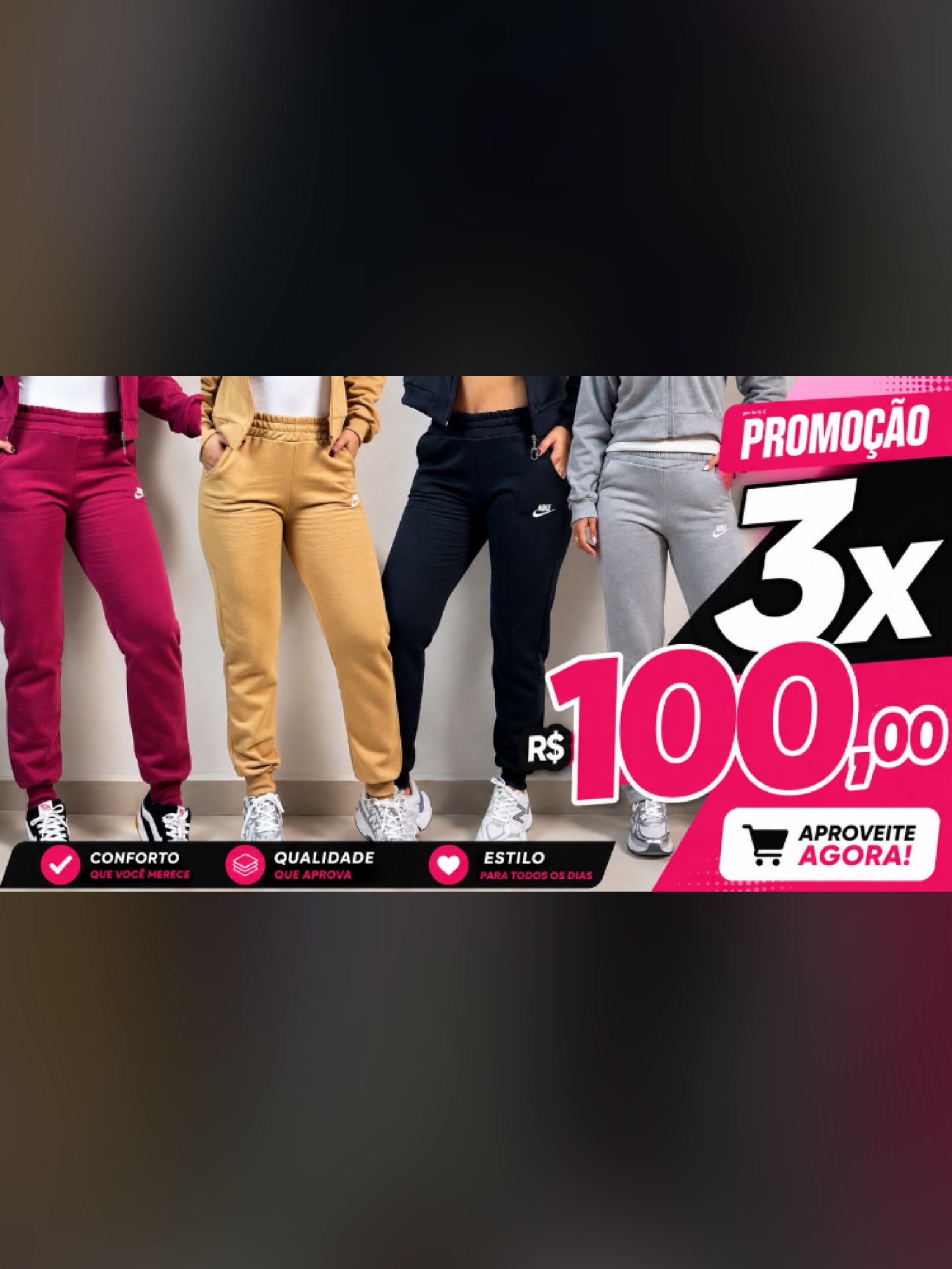 CALÇA MOLETOM KIT 3 peças