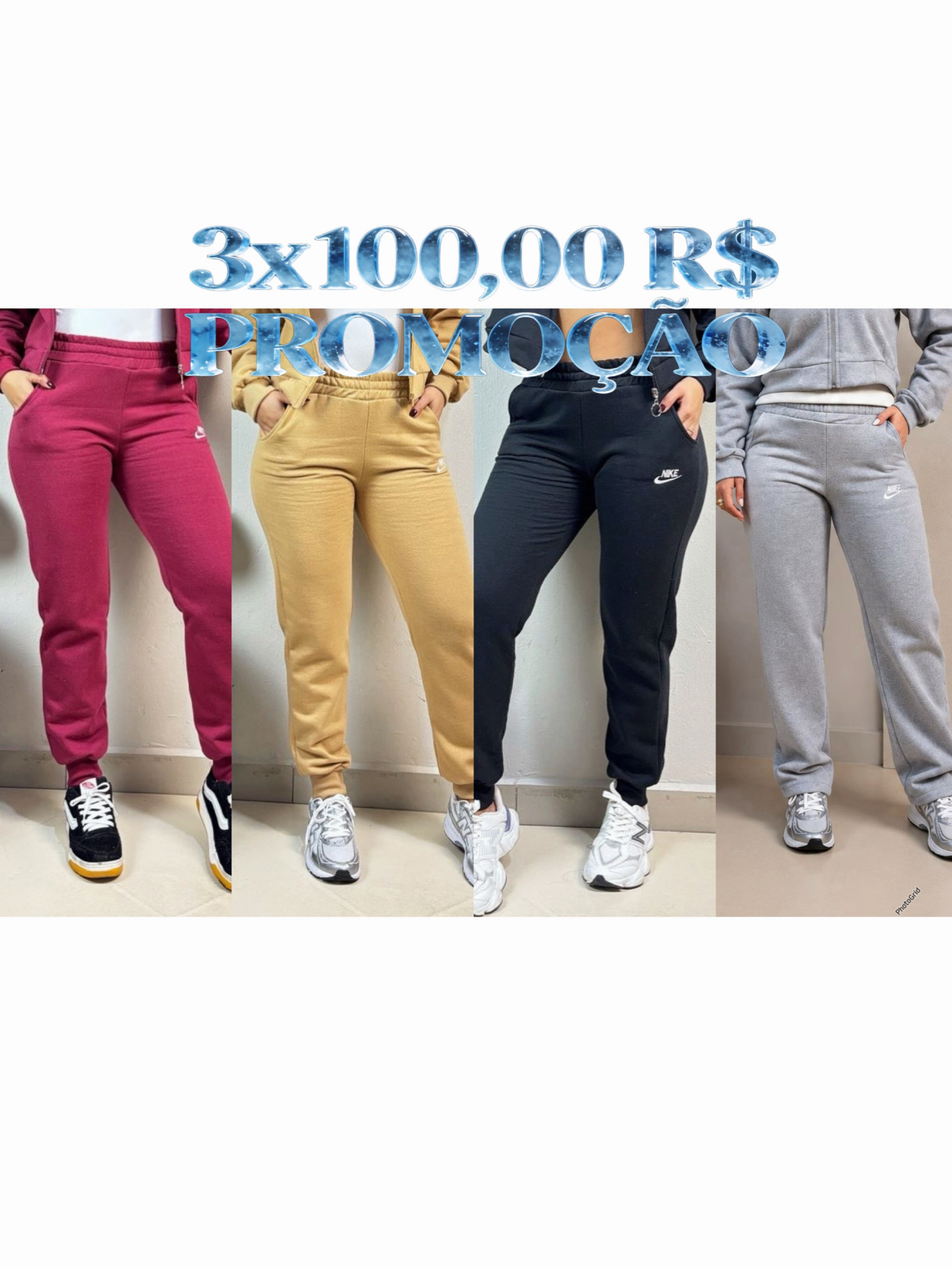 CALÇA MOLETOM KIT 3 peças
