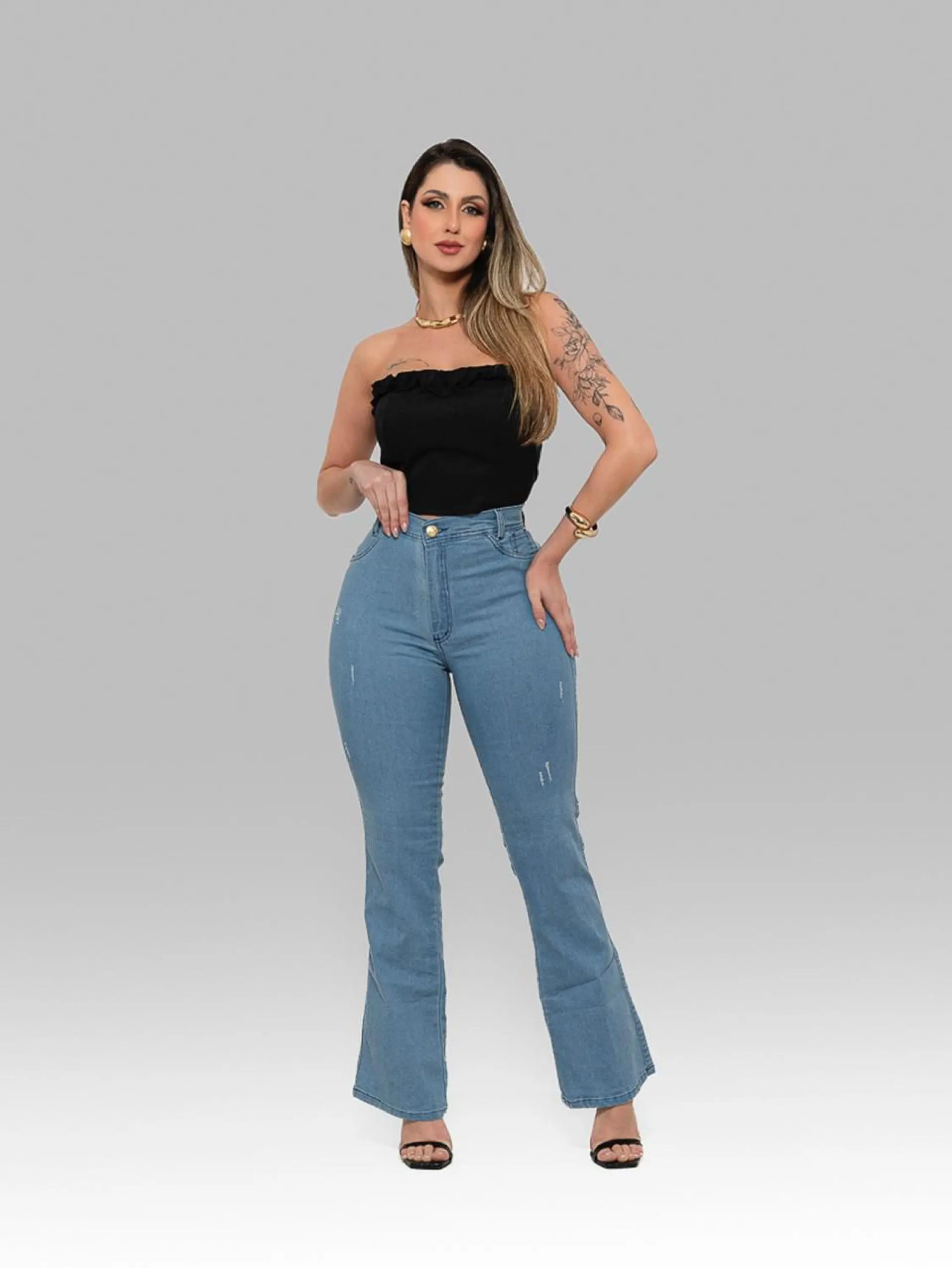 Calça Jeans Flare