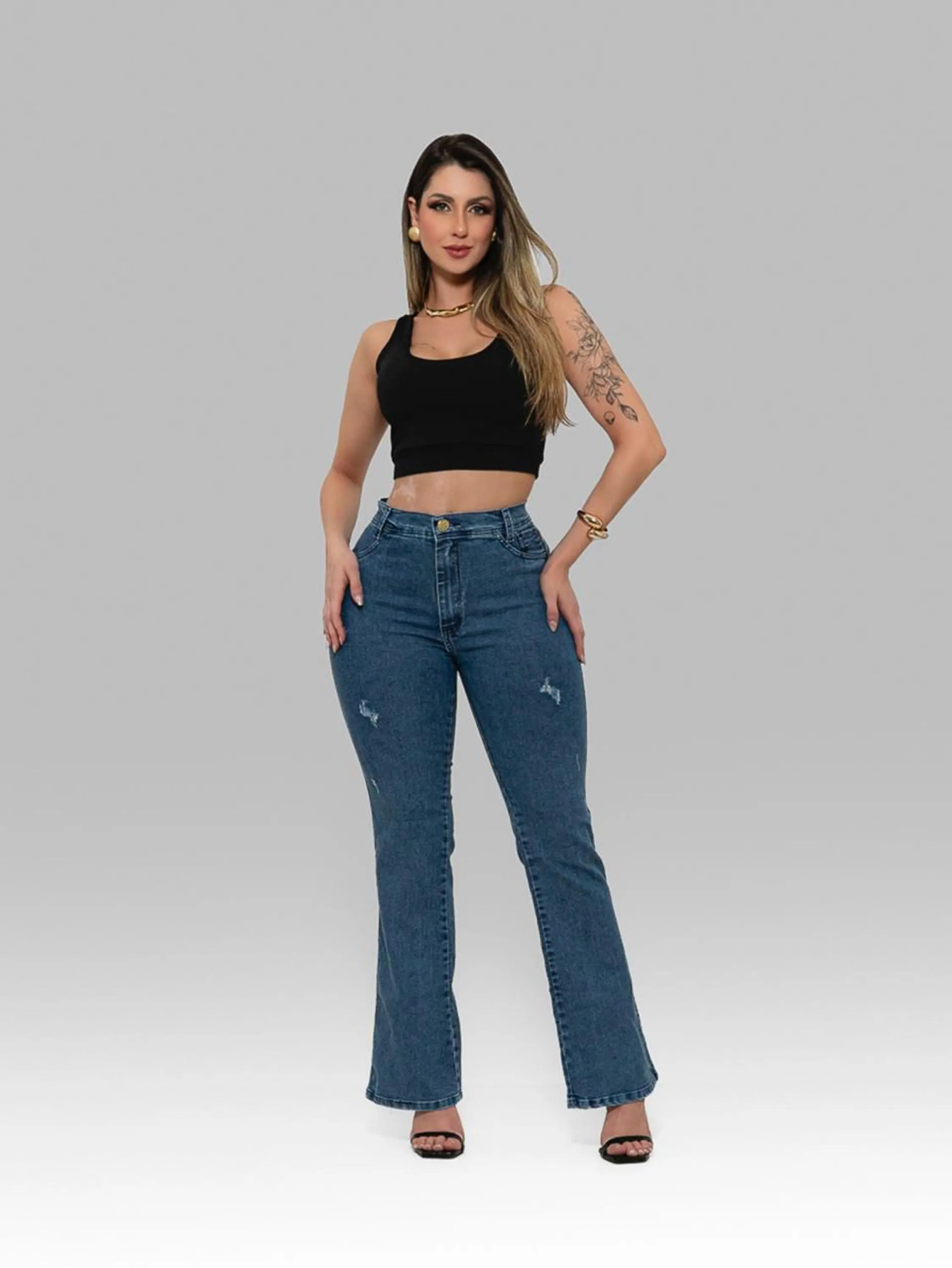 Calça Jeans Flare