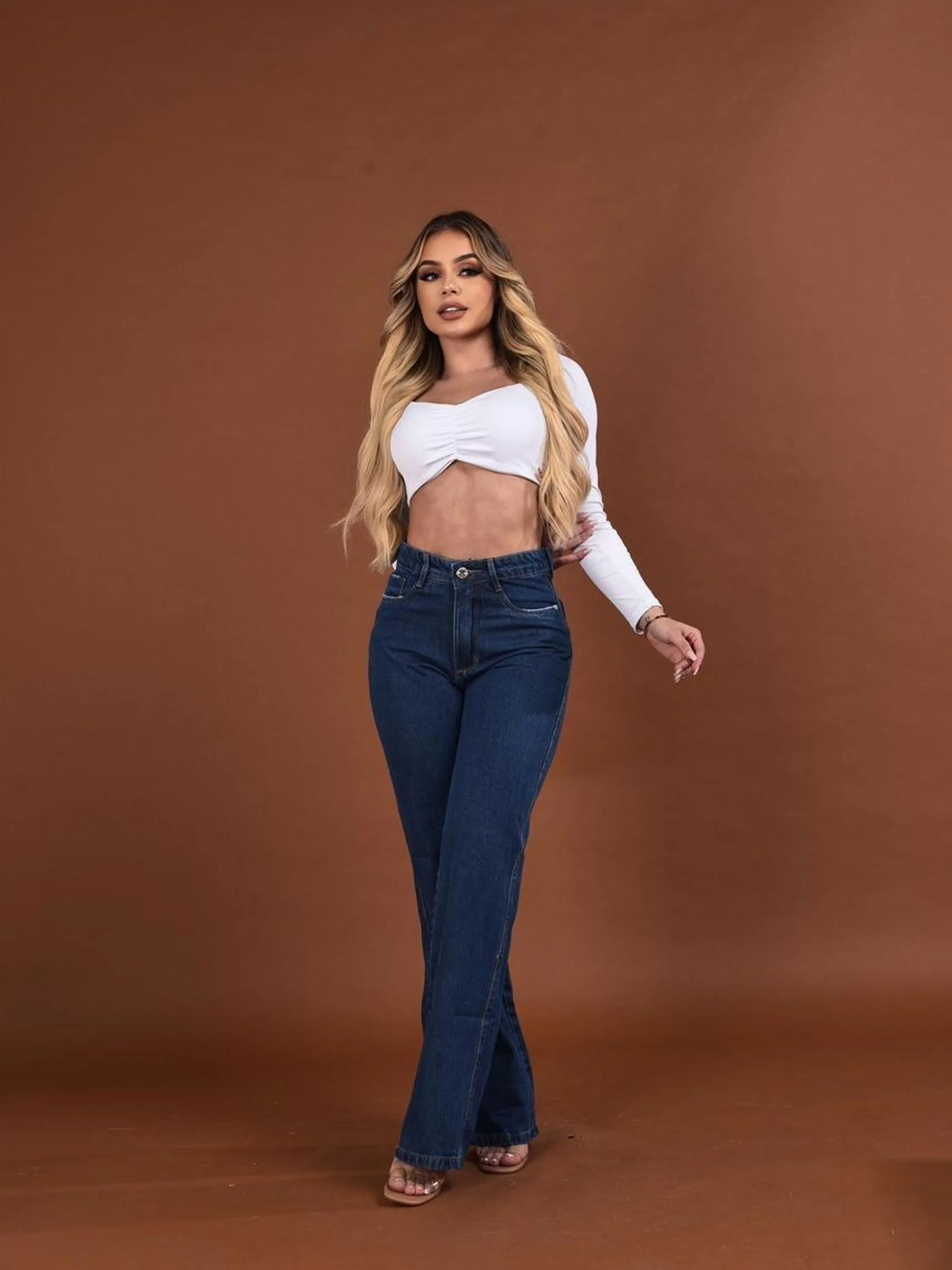 Calça Jeans Wide Leg