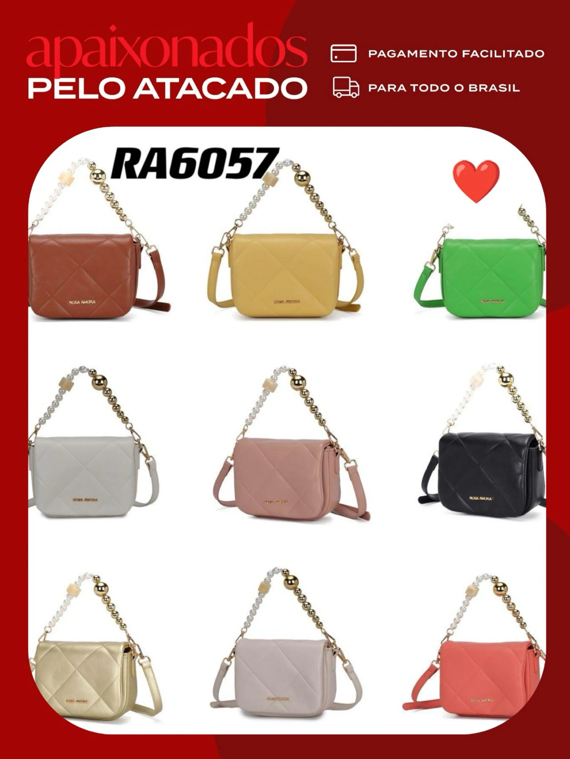 RA6057 Rosa Amora Bolsas