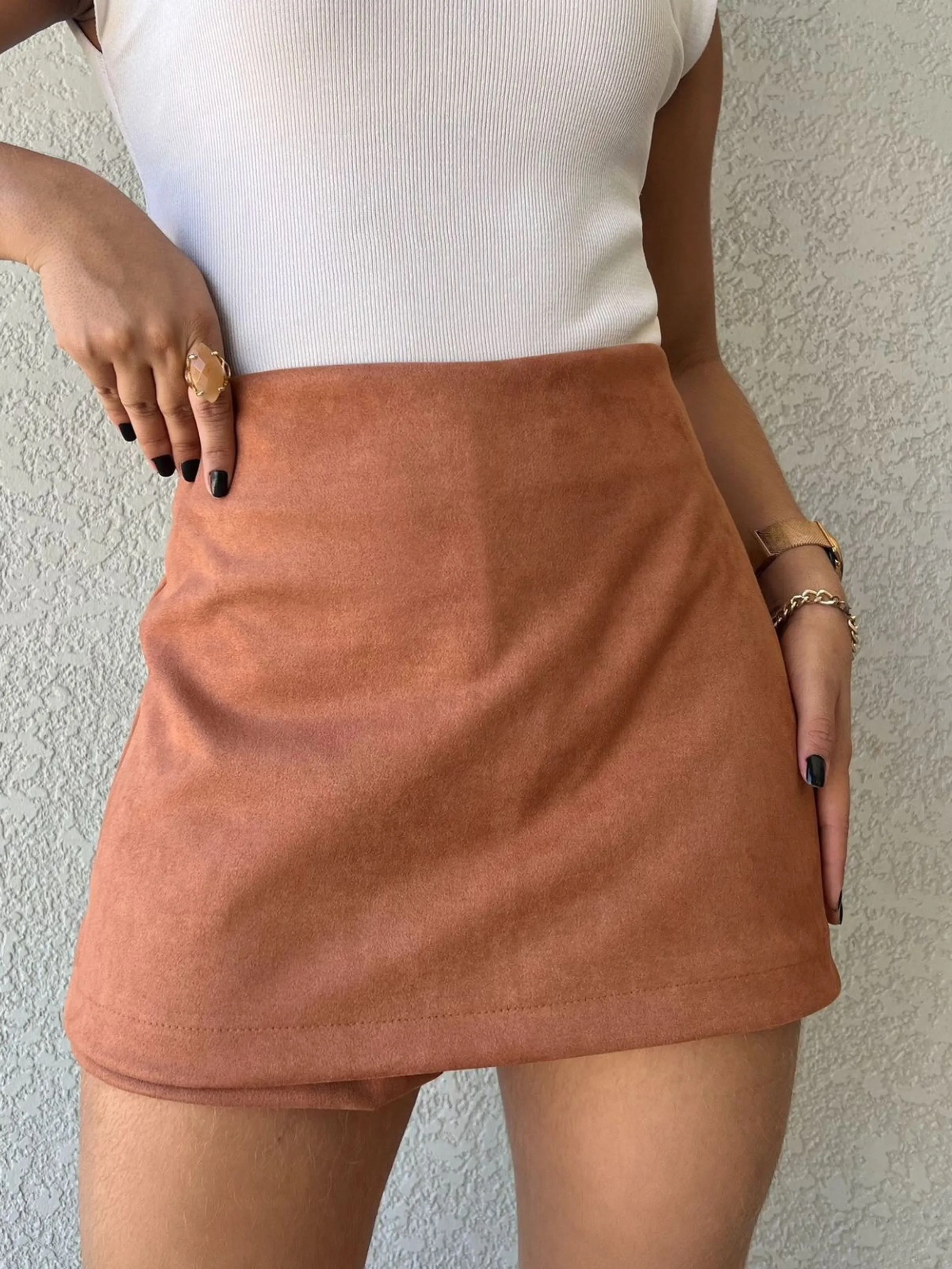 Shorts saia feminina YY2896 ( veludo)