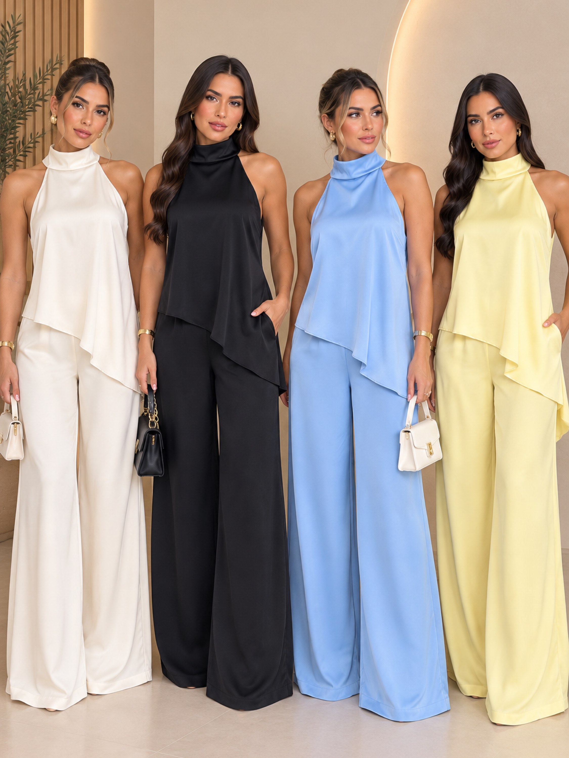 YY1027  Conjunto Feminino Cetim