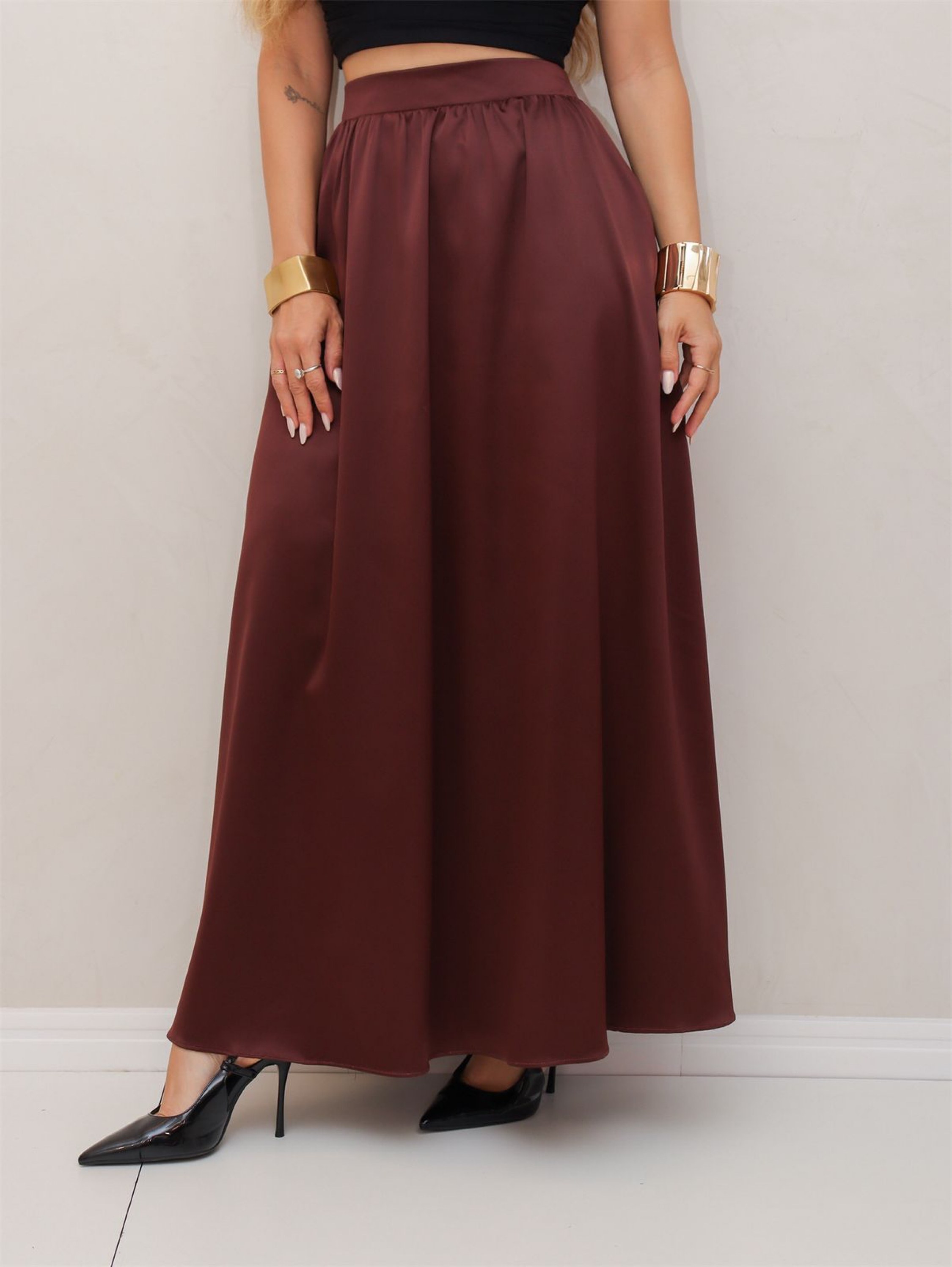 Saia longa feminina YY2865 ( alfaiataria)