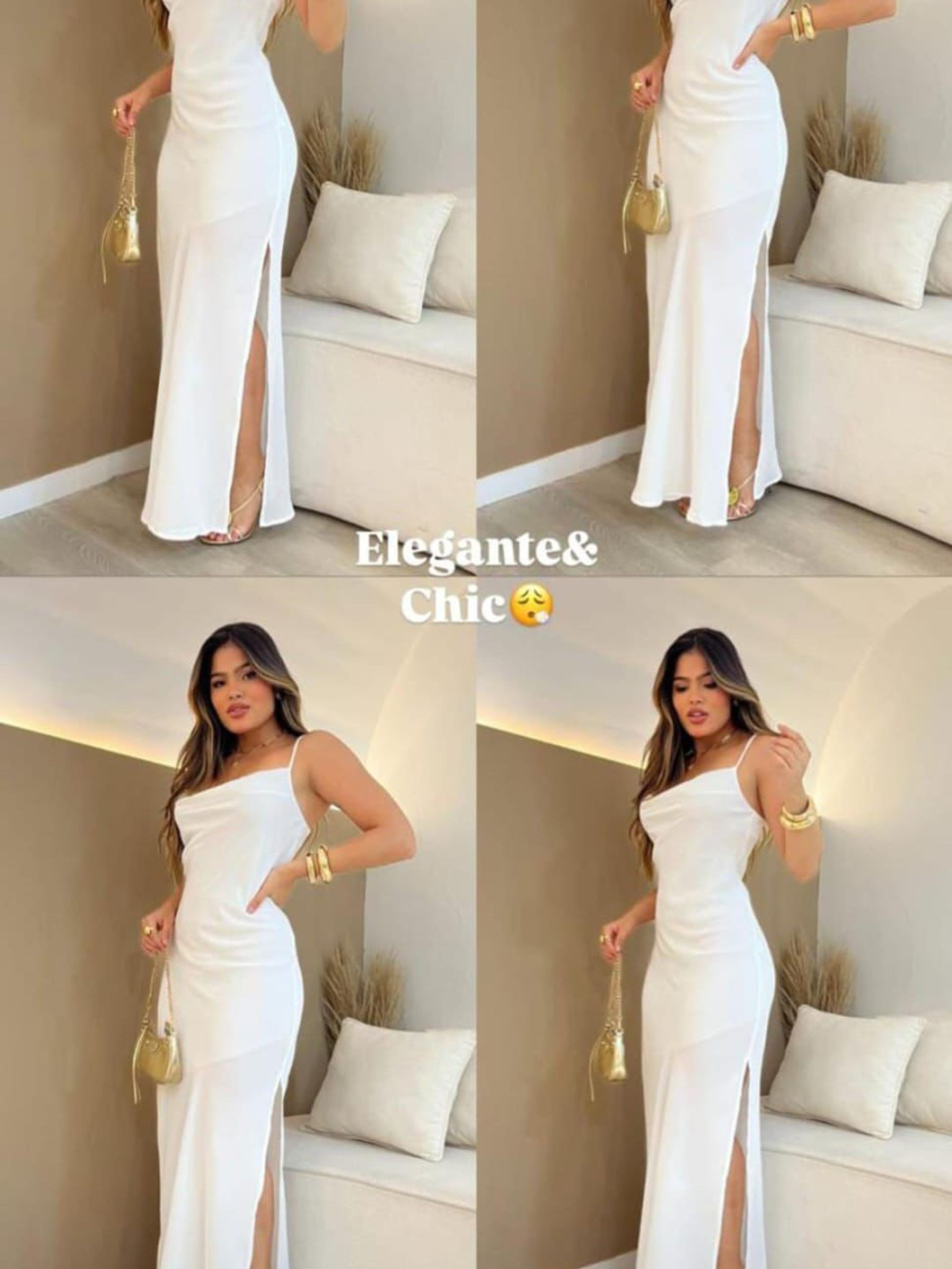 Vestido longo liso YY2887-1( crepe )