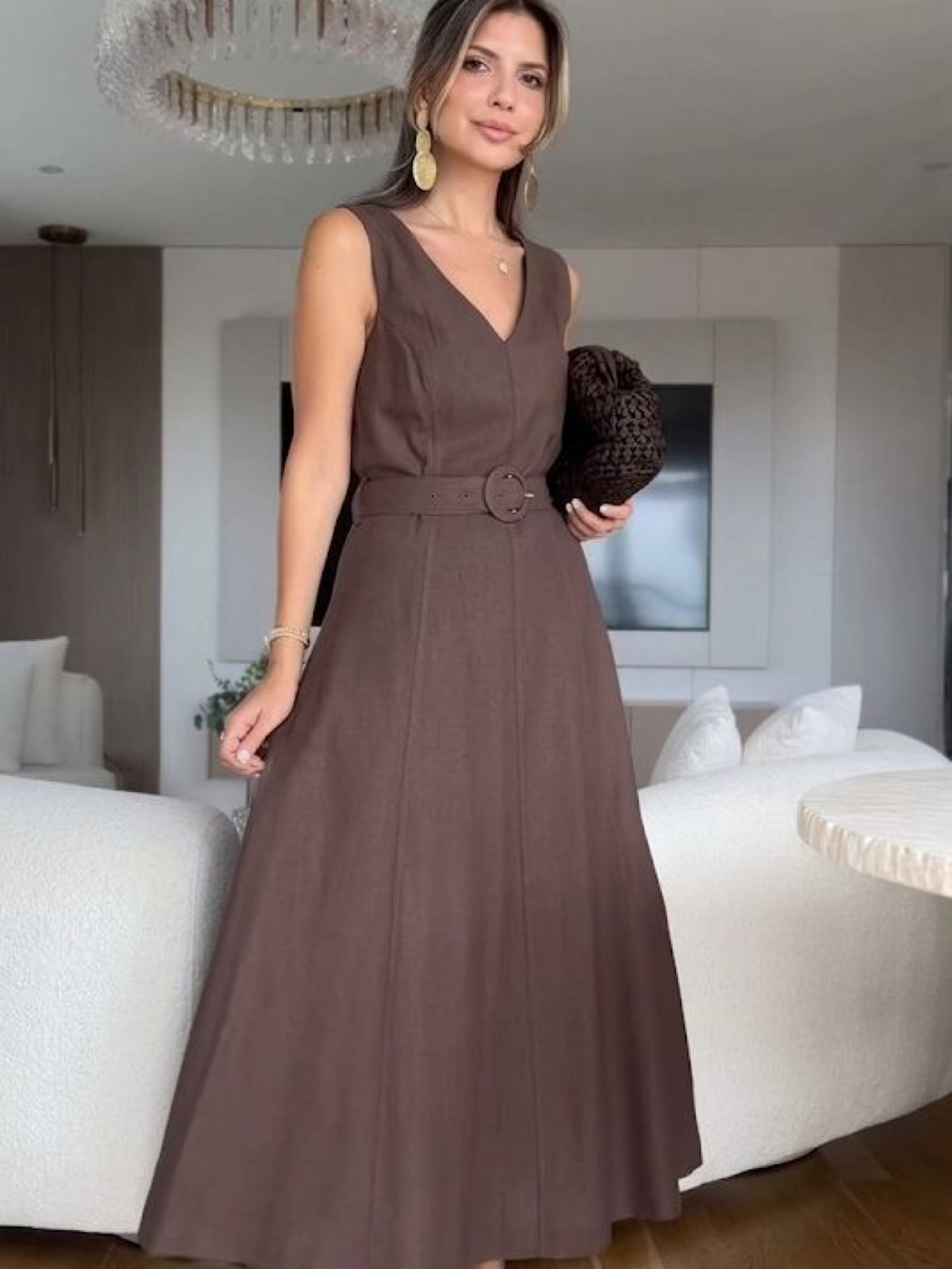 Vestido longo marrant YY3018