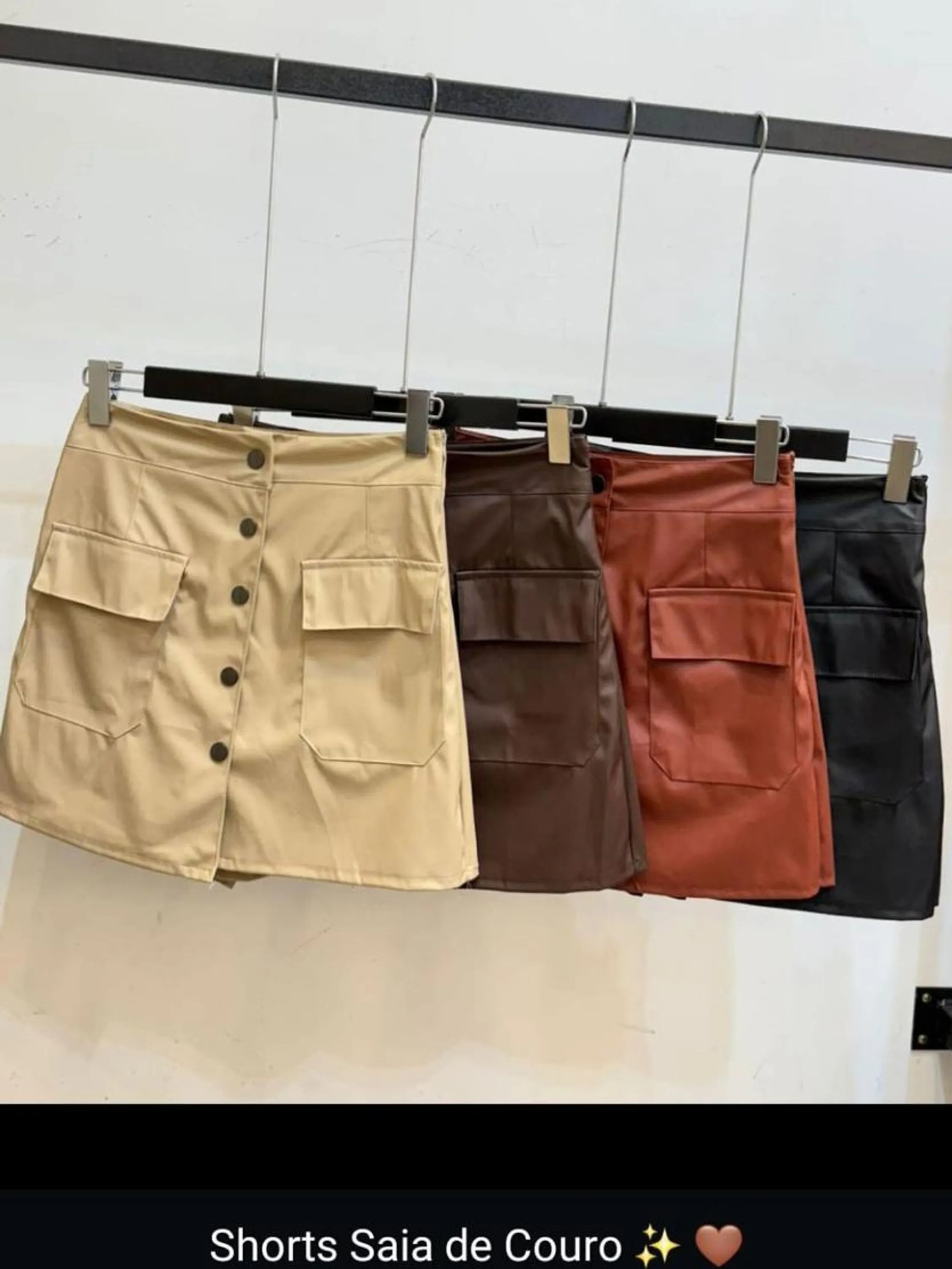 Shorts saia feminina YY2869 ( couro fake)