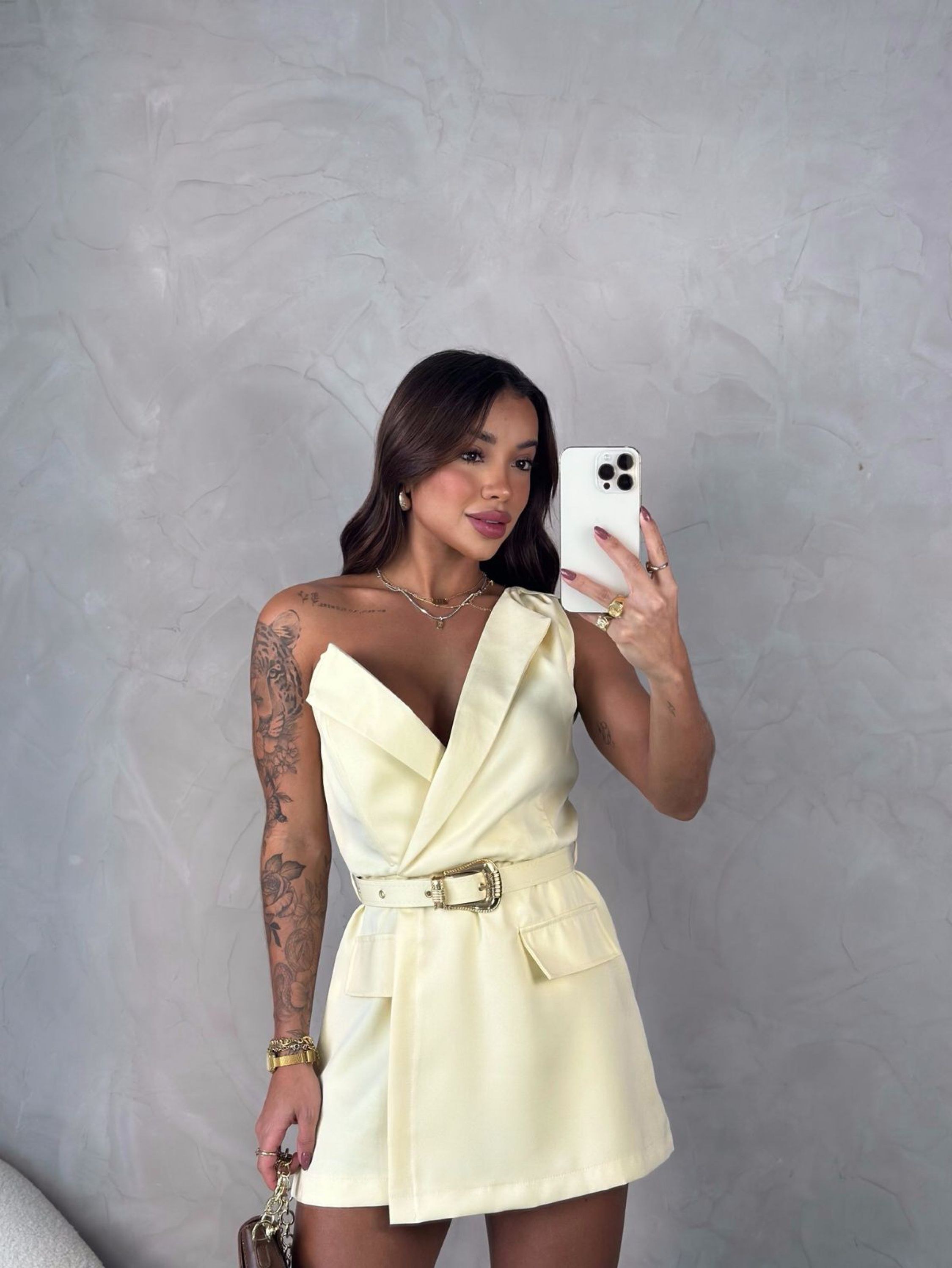 Macaquinho feminino nula manca YY2931( alfaiataria )