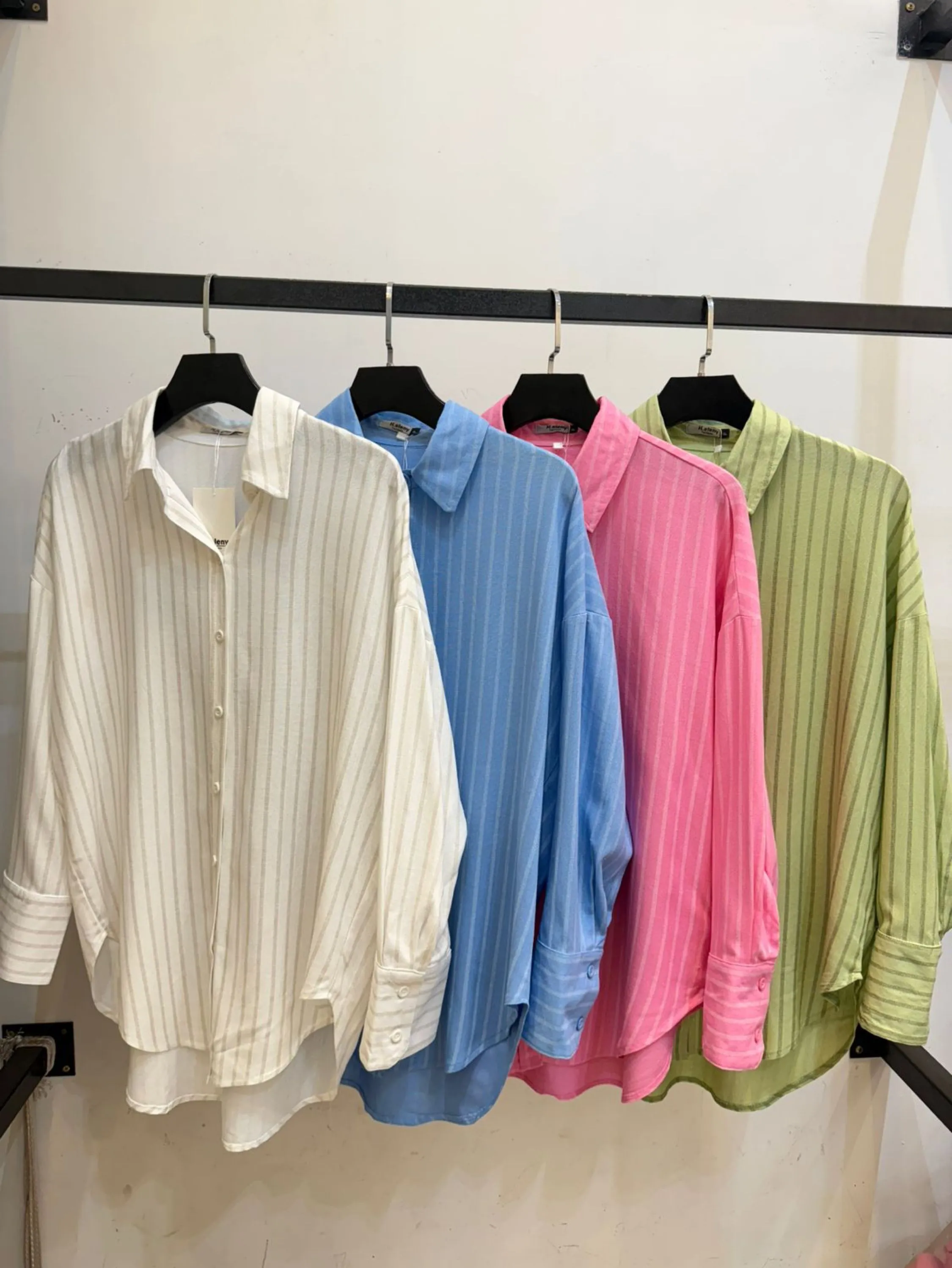 Camisa feminina listrada YY2949 (Linho )