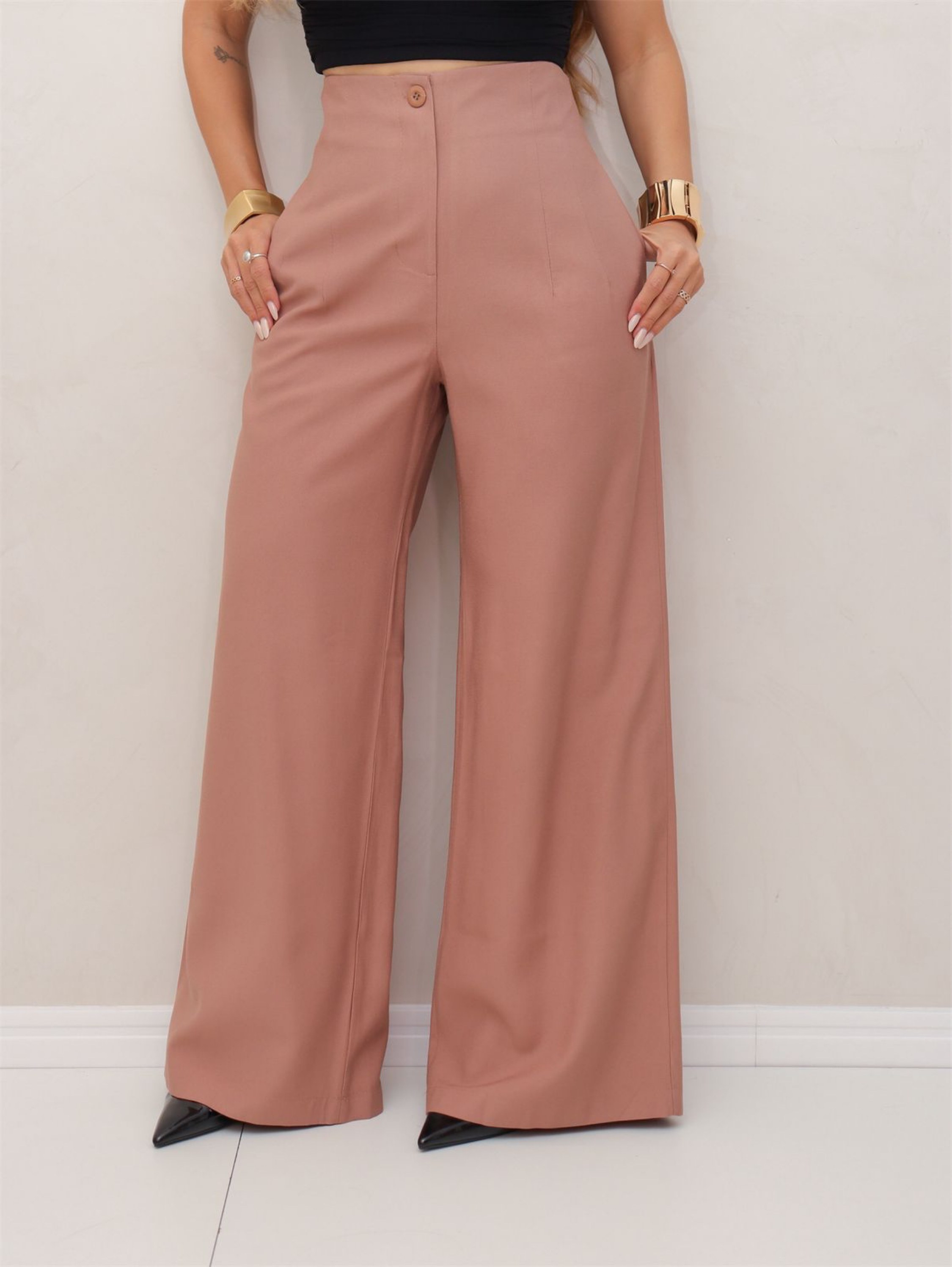 Calça pantalona feminina YY3002 ( Marrant tifani )